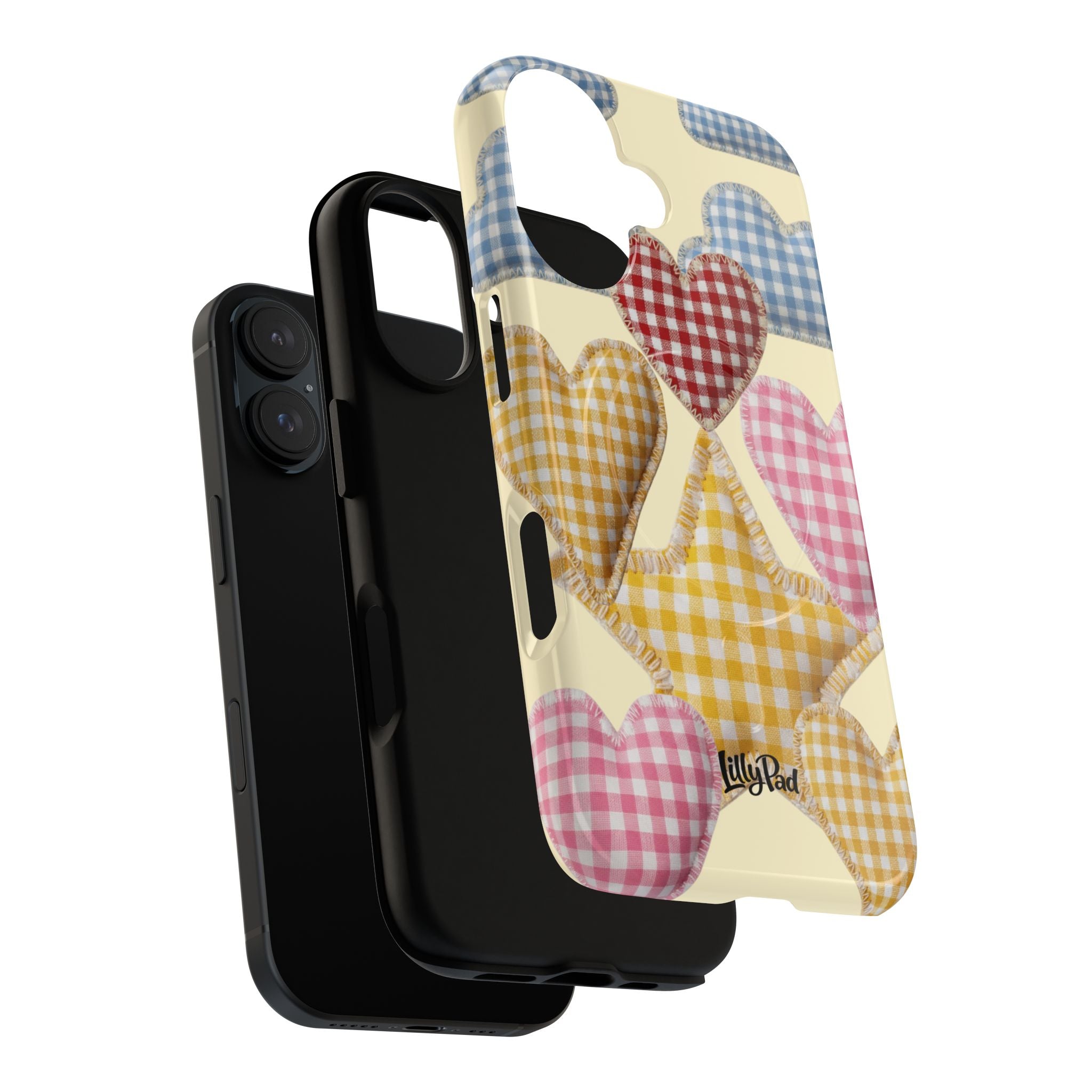 Gingham Heart Pattern Phone Case | Tough Magnetic Case