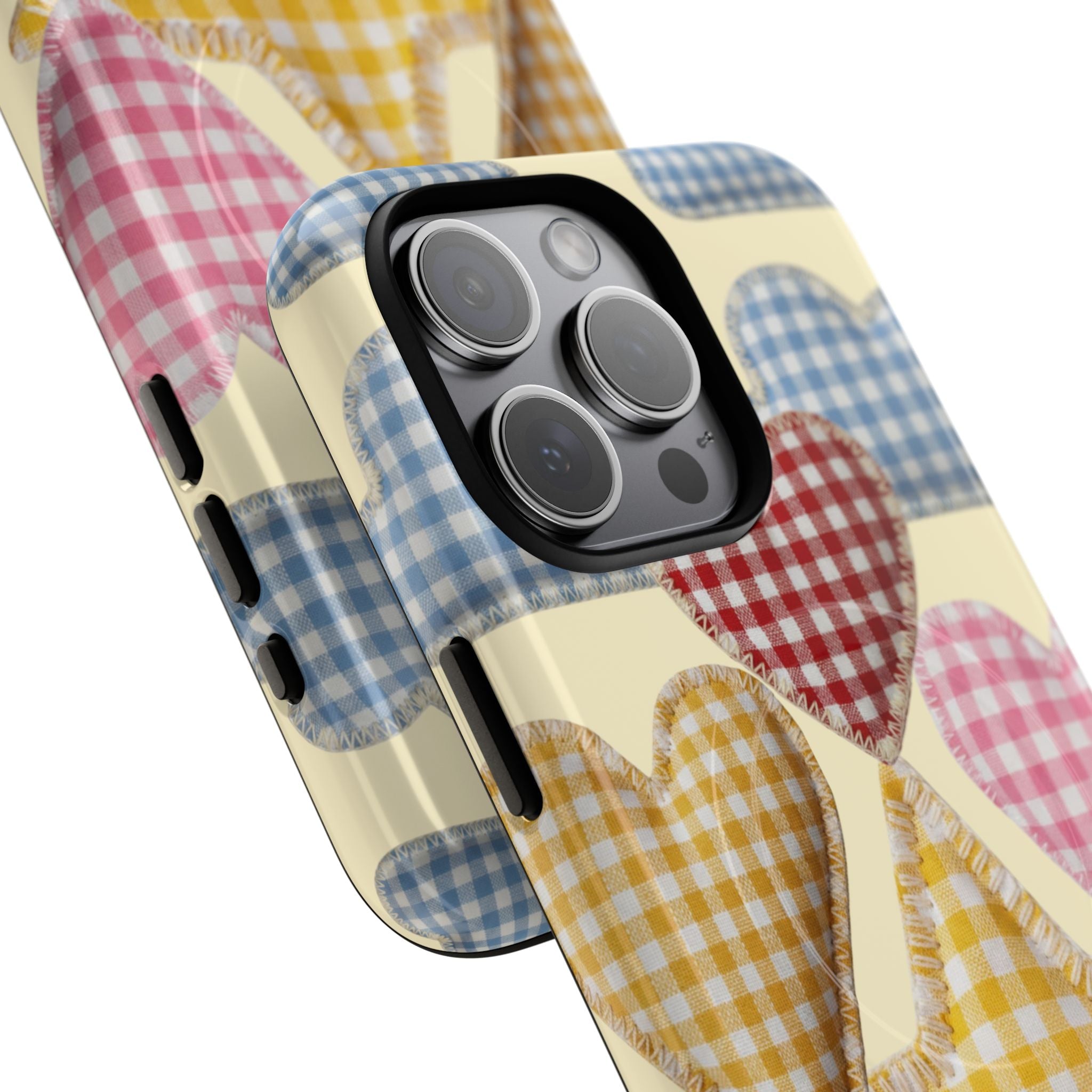 Gingham Heart Pattern Phone Case | Tough Magnetic Case