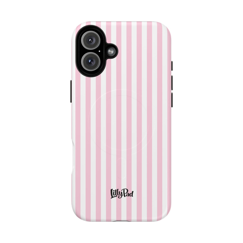 Pink Vertical Stripe phone case | Tough Magnetic Case