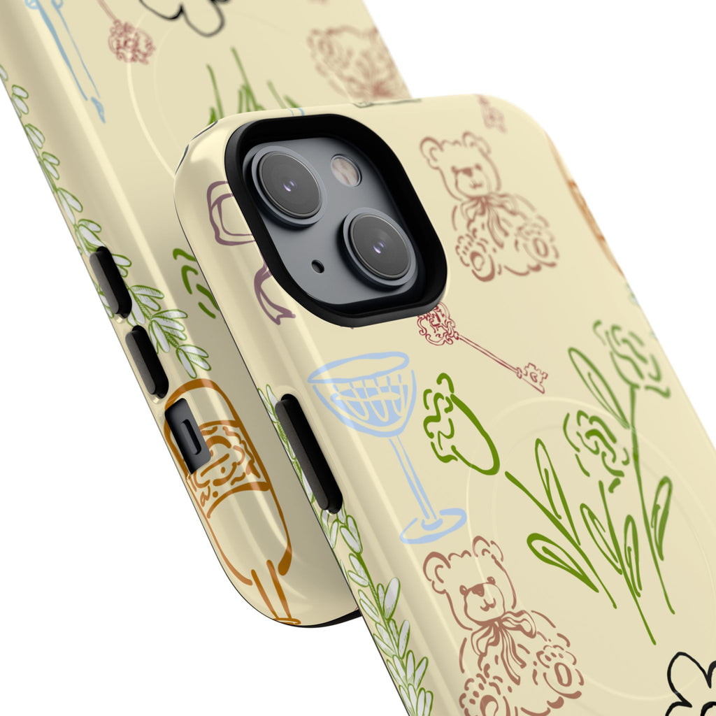 Flower Doodle Pattern Phone Case | Tough Magnetic Case