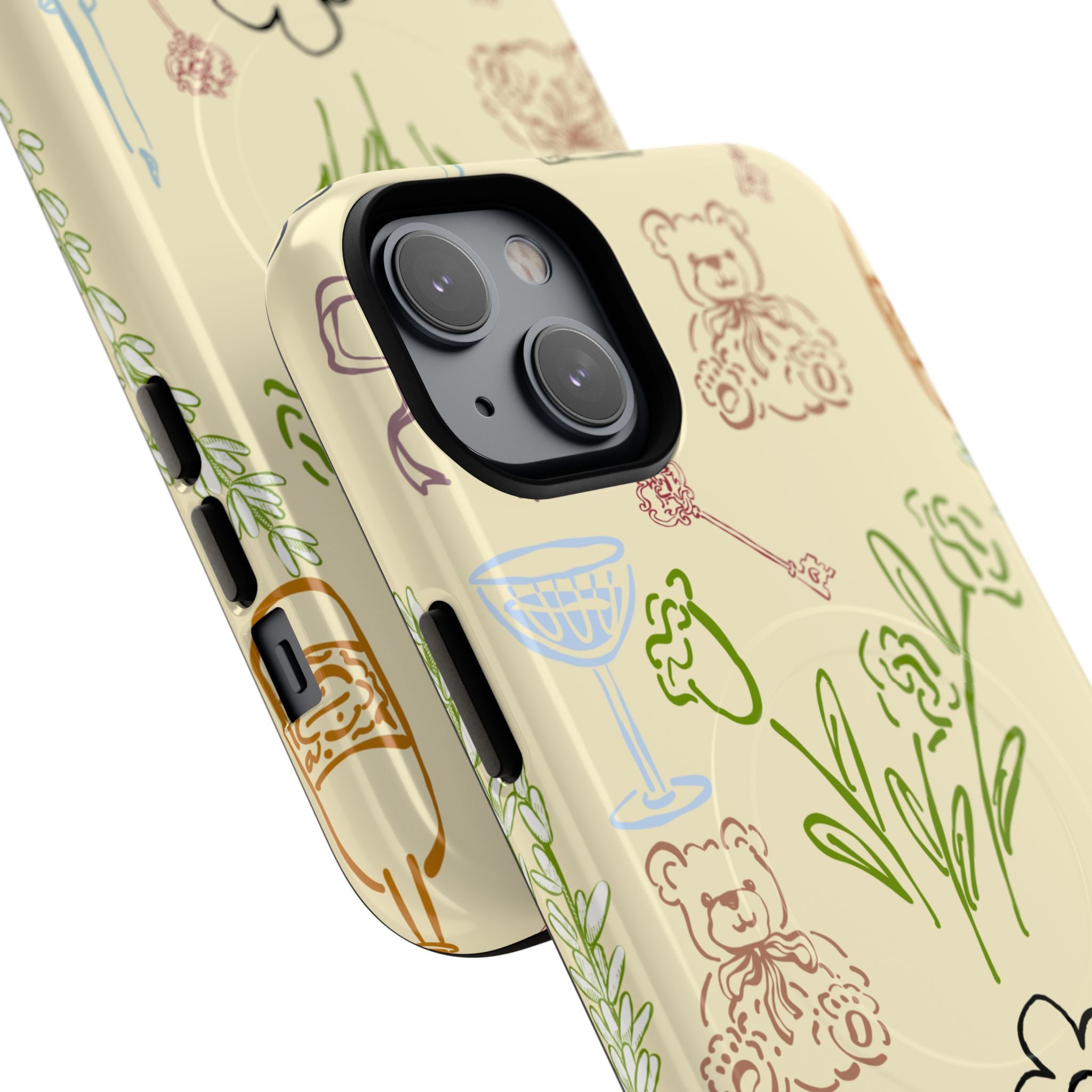 Flower Doodle Pattern Phone Case | Tough Magnetic Case