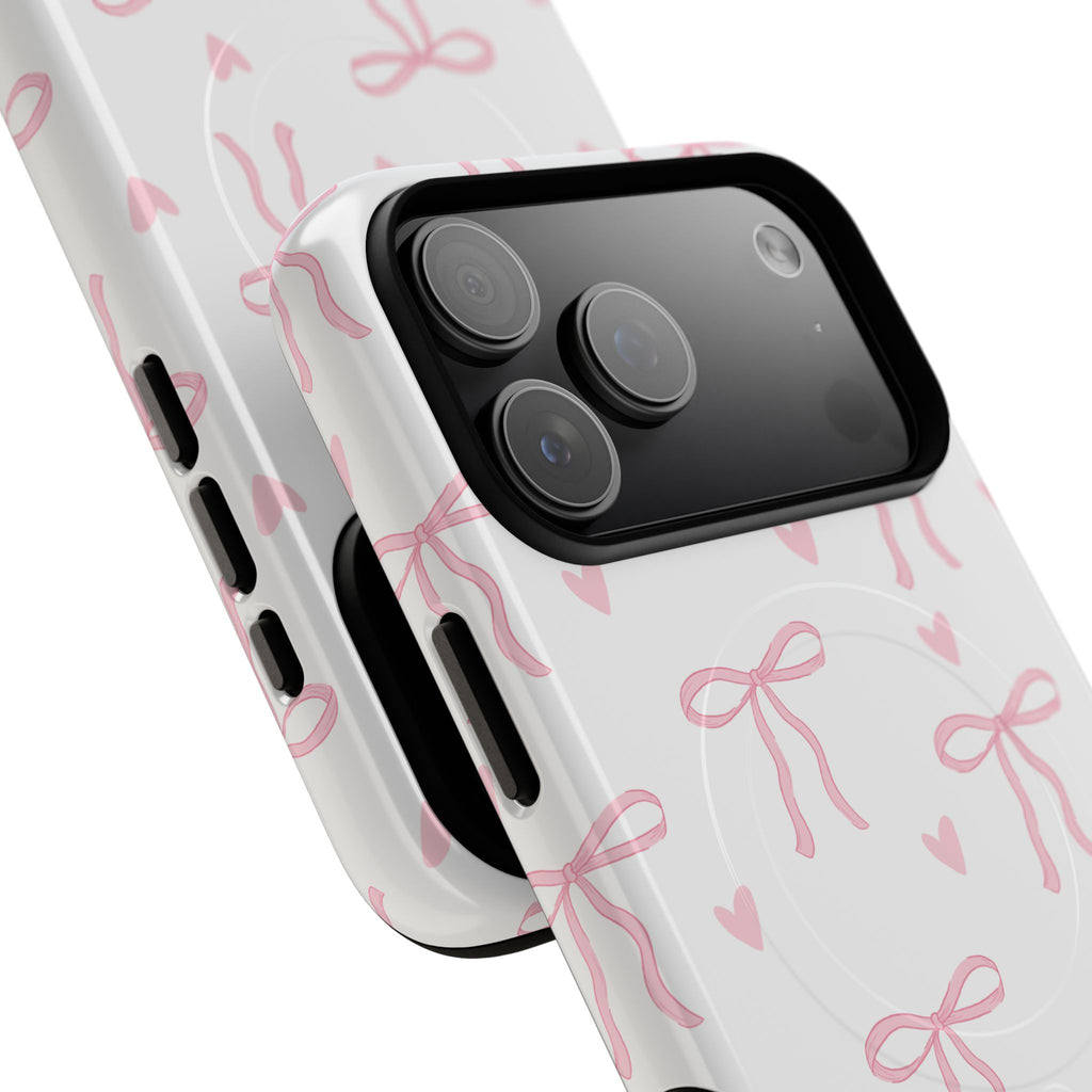 Pink Bow Pattern Phone Case | Tough Magnetic Case