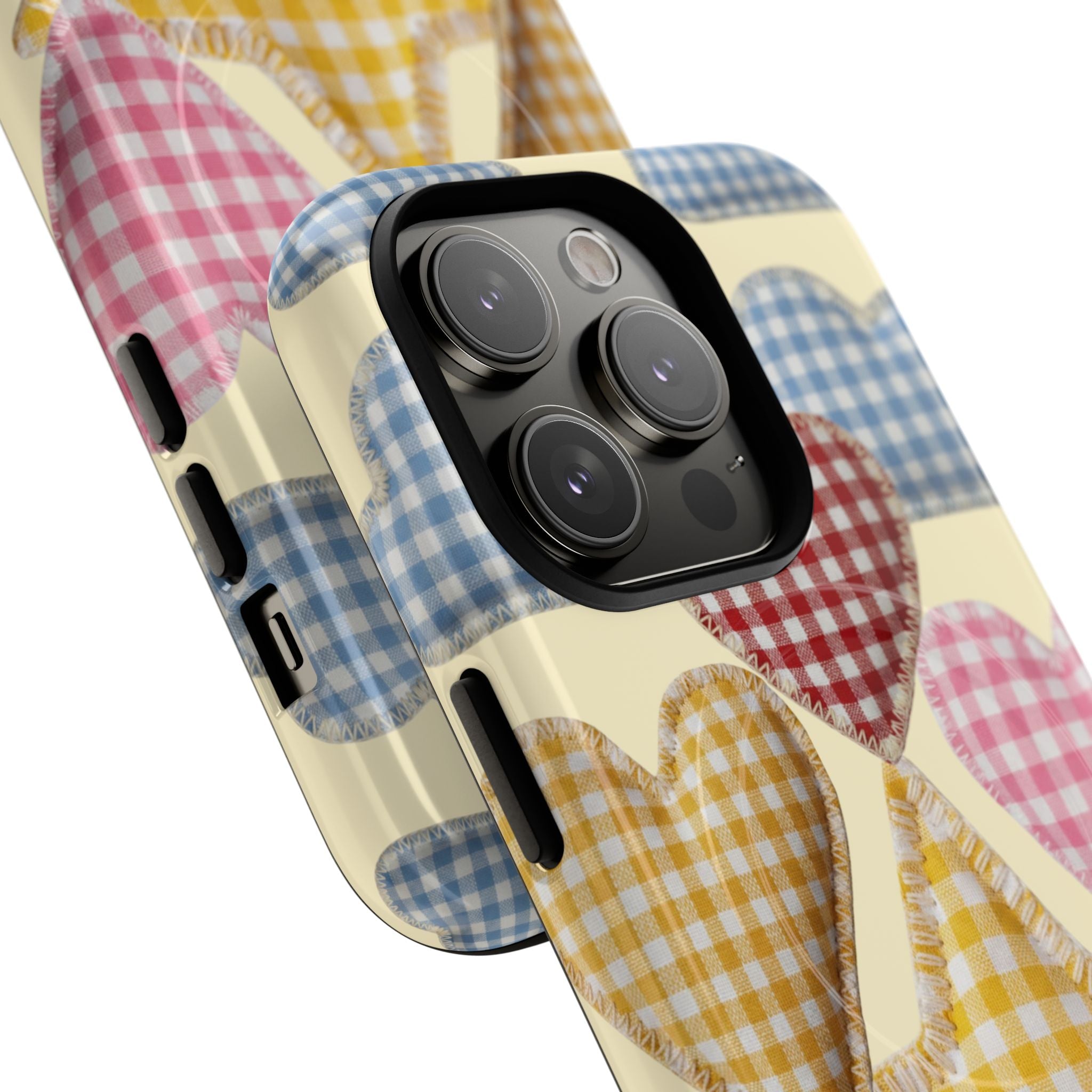 Gingham Heart Pattern Phone Case | Tough Magnetic Case