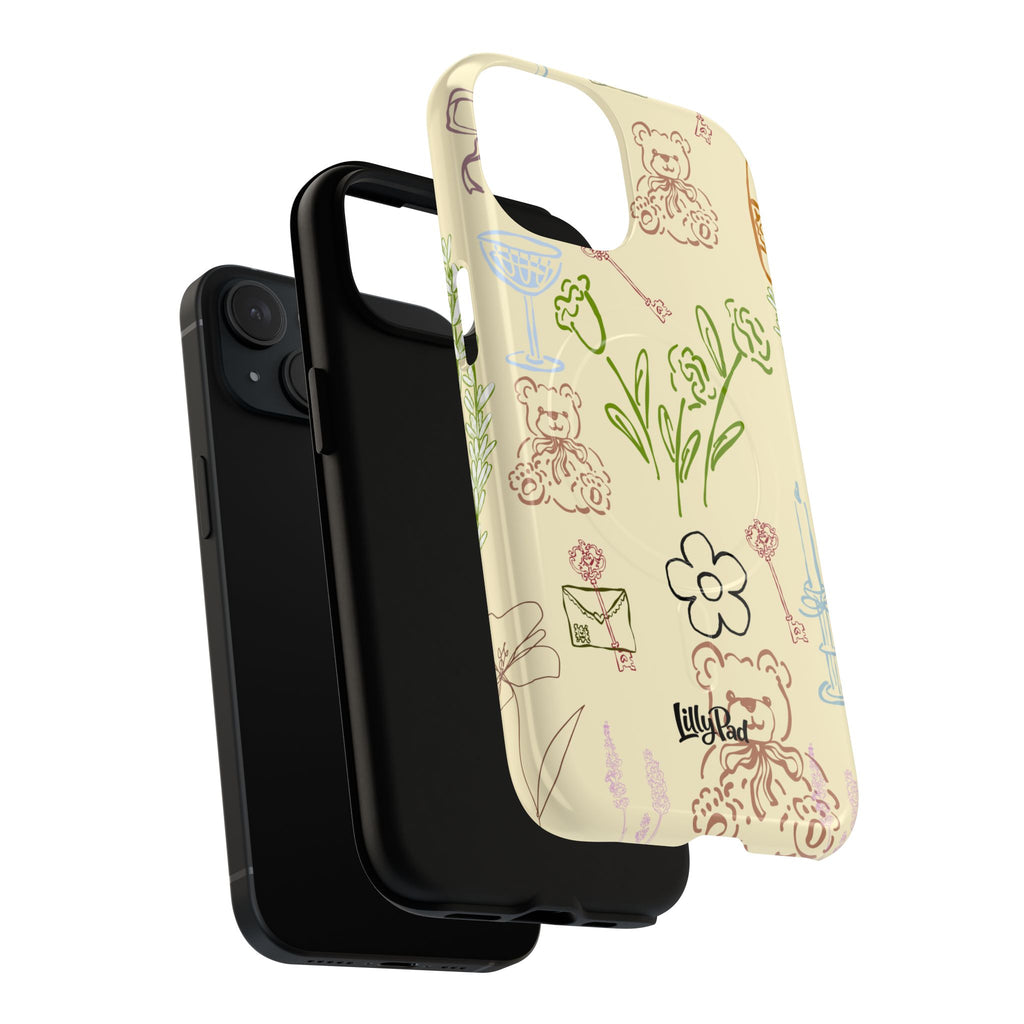 Flower Doodle Pattern Phone Case | Tough Magnetic Case