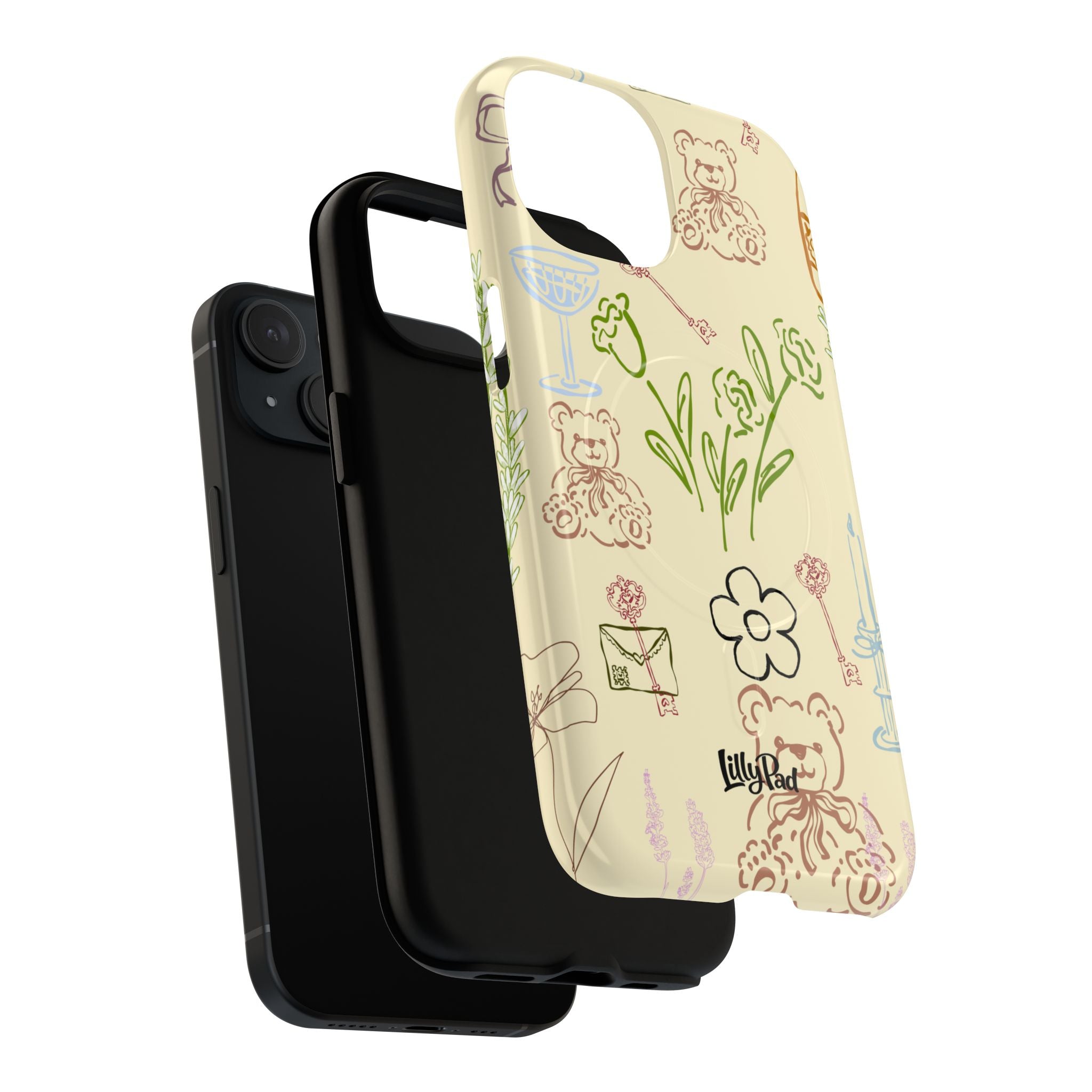 Flower Doodle Pattern Phone Case | Tough Magnetic Case