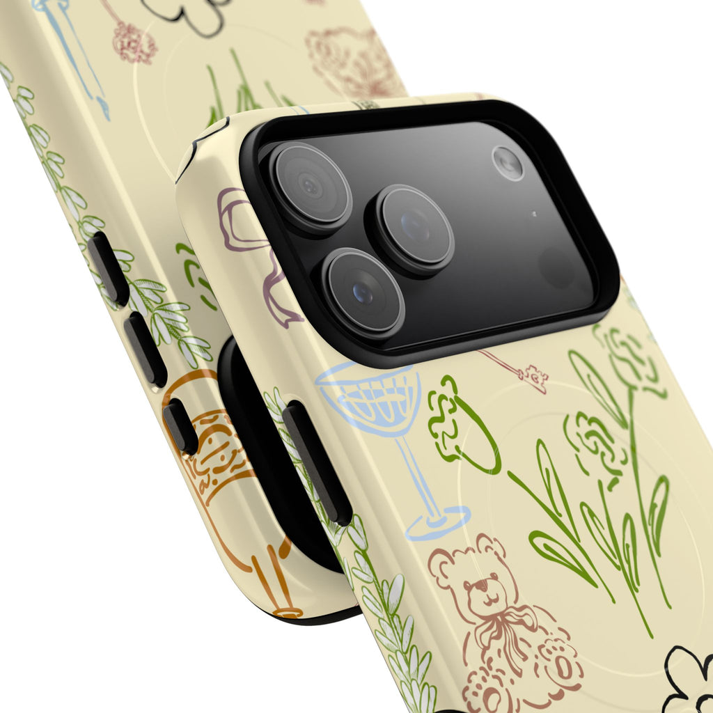 Flower Doodle Pattern Phone Case | Tough Magnetic Case
