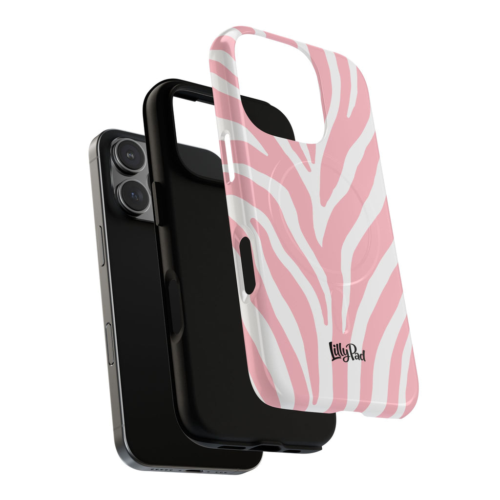 Pink Zebra Print Phone Case | Magnetic Case