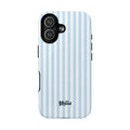 Blue Striped Pattern Phone Case | Tough Magnetic Case