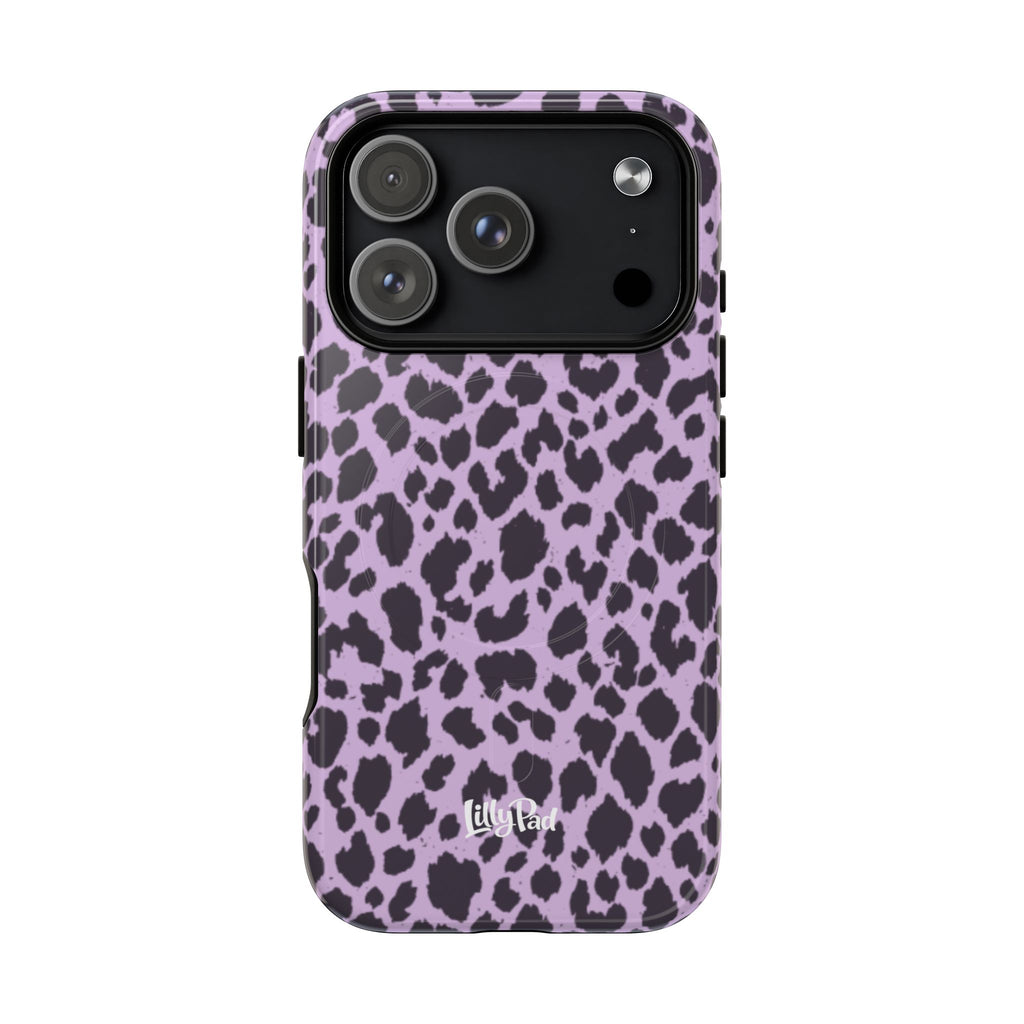 Purple Leopard Print Phone Case | Tough Magnetic Case