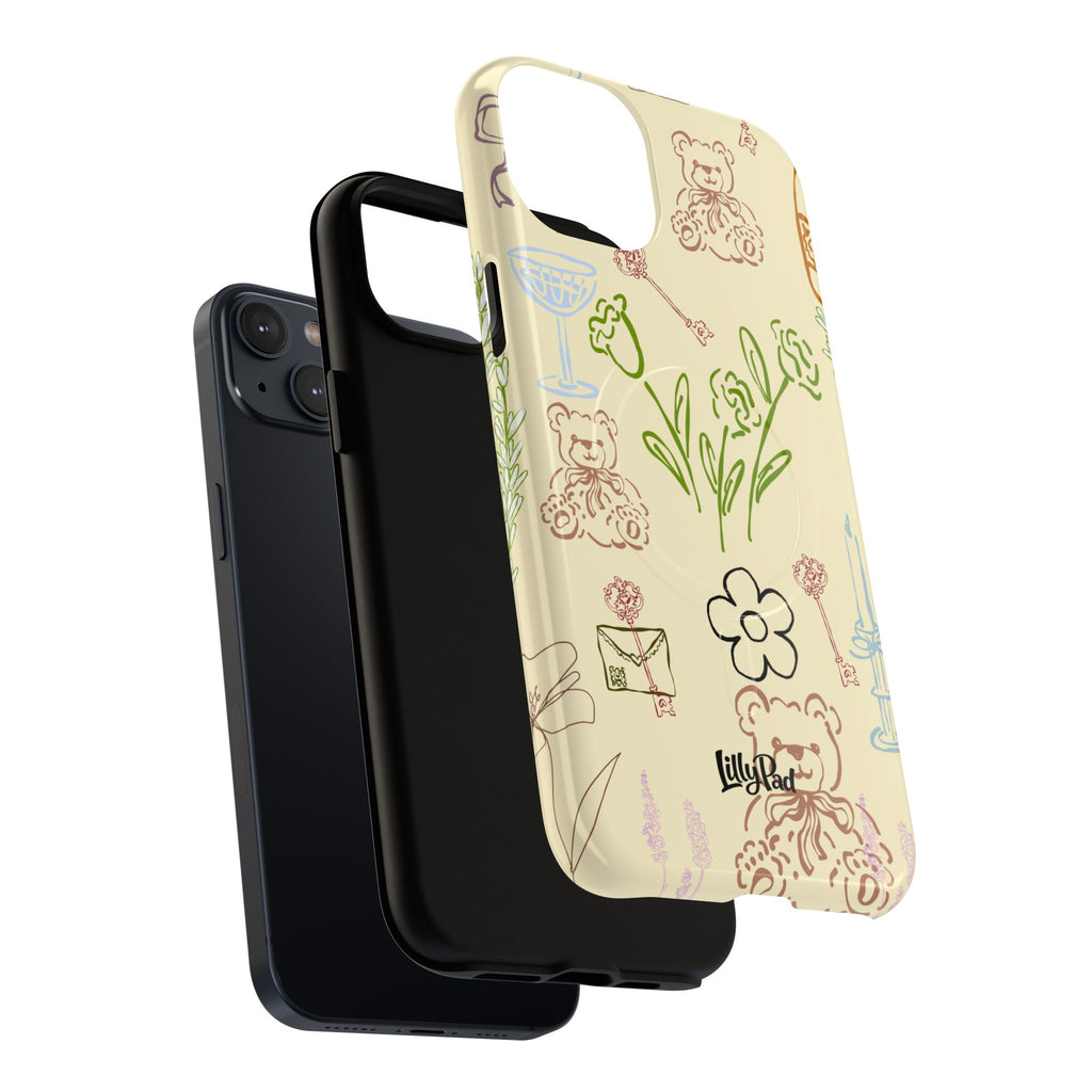 Flower Doodle Pattern Phone Case | Tough Magnetic Case