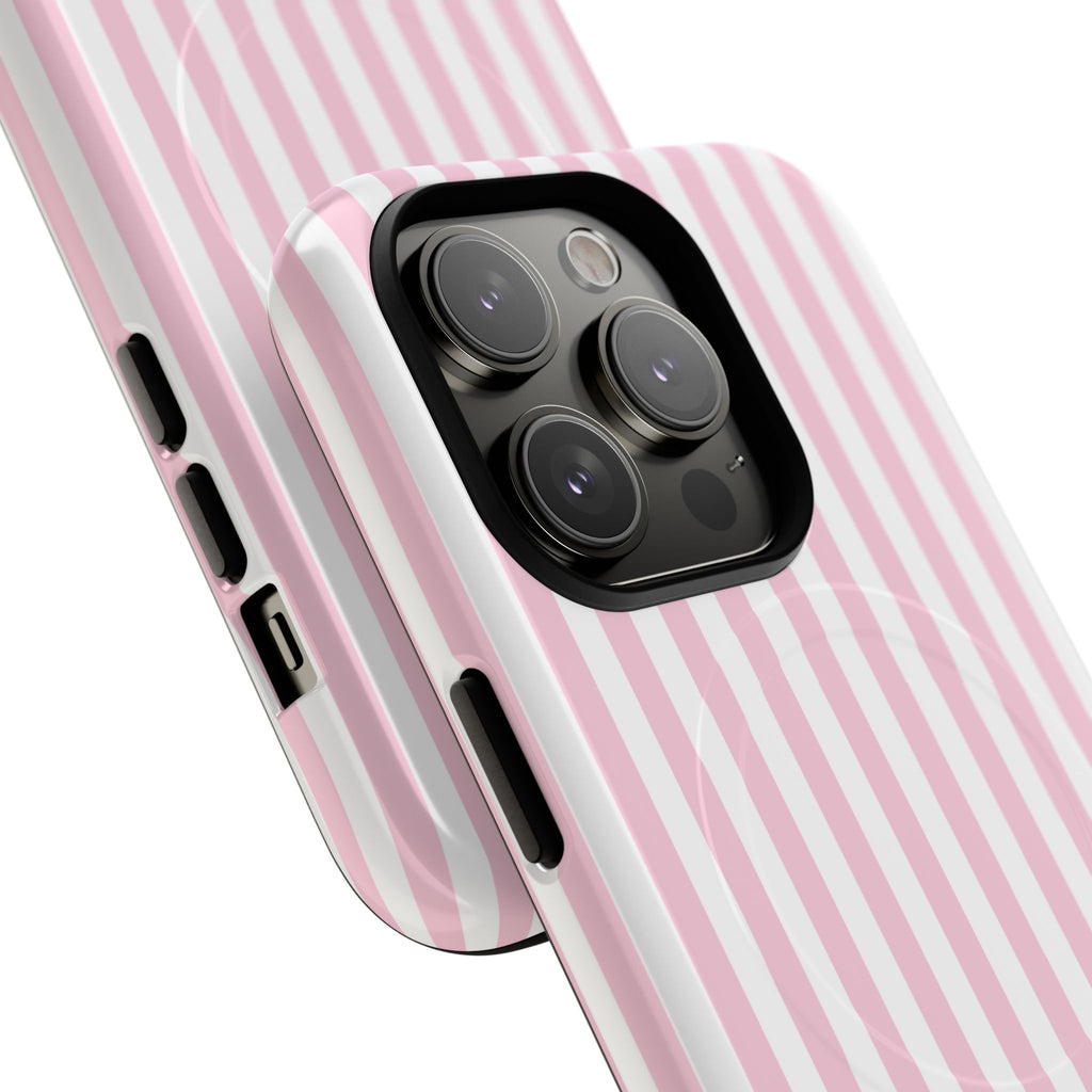 Pink Vertical Stripe phone case | Tough Magnetic Case
