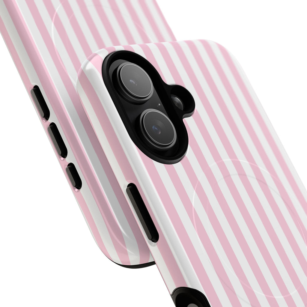 Pink Vertical Stripe phone case | Tough Magnetic Case