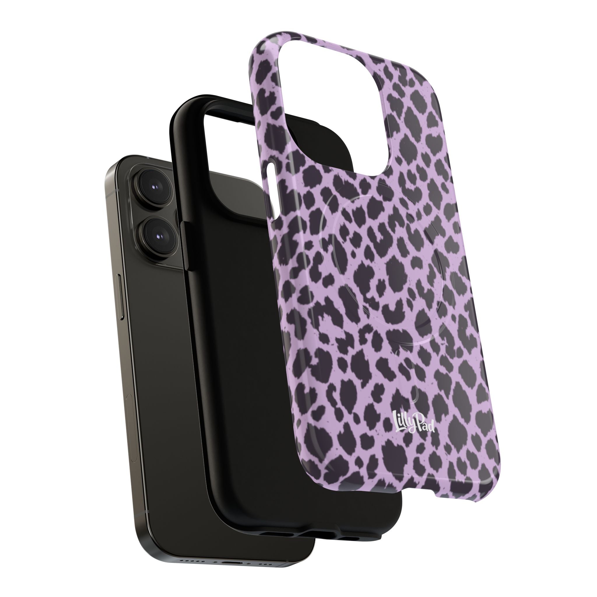 Purple Leopard Print Phone Case | Tough Magnetic Case