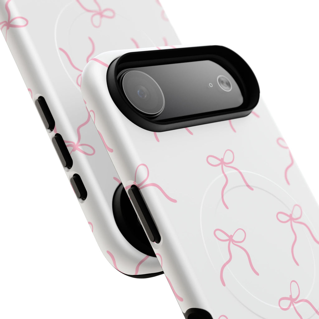 Pink Bow Pattern Phone Case | Tough Magnetic Case