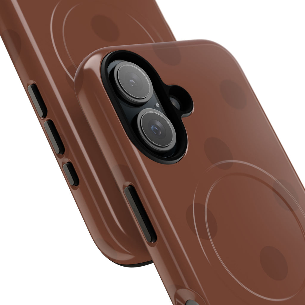 Brown Polka Dot Tough Magnetic Case | Phone Case