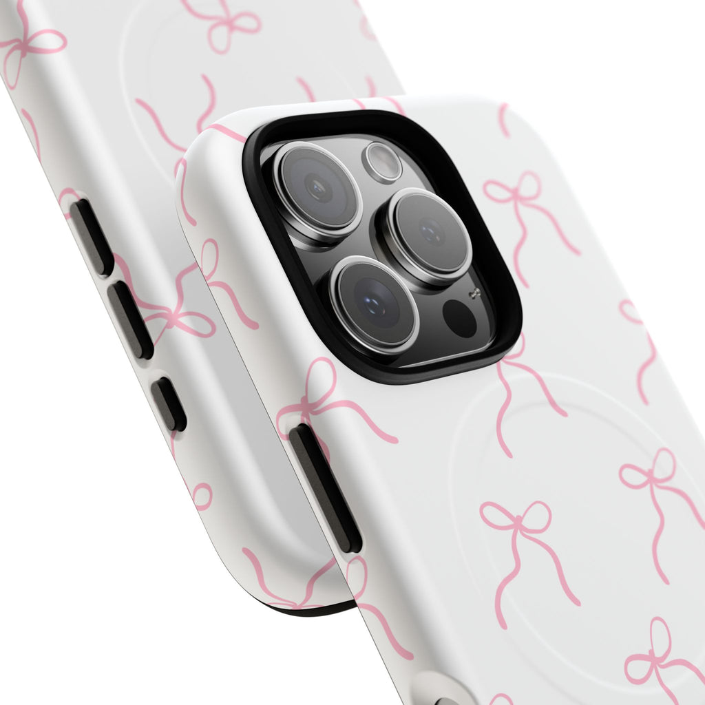 Pink Bow Pattern Phone Case | Tough Magnetic Case