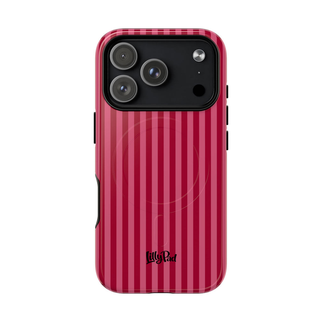 Red Vertical Stripe Phone Case | Tough Magnetic Case