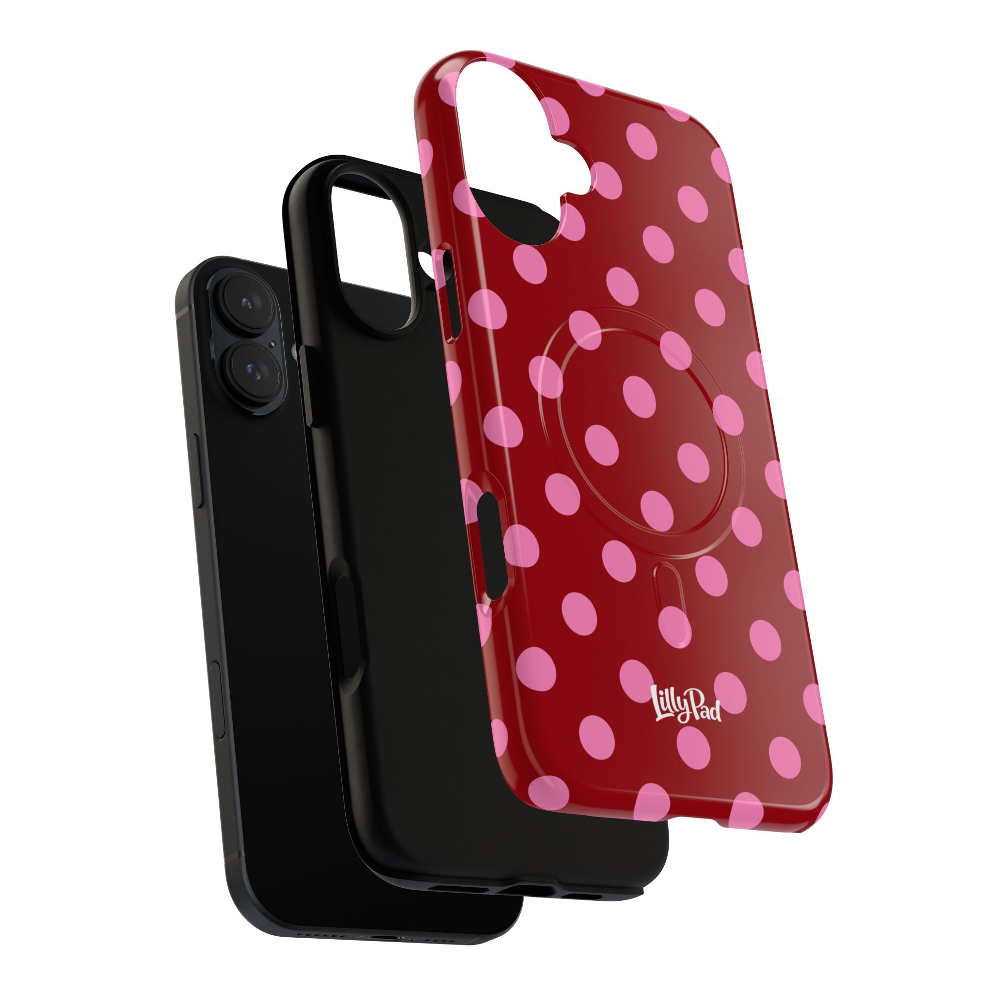 Pink Polka Dot Tough Magnetic Case | Phone Case