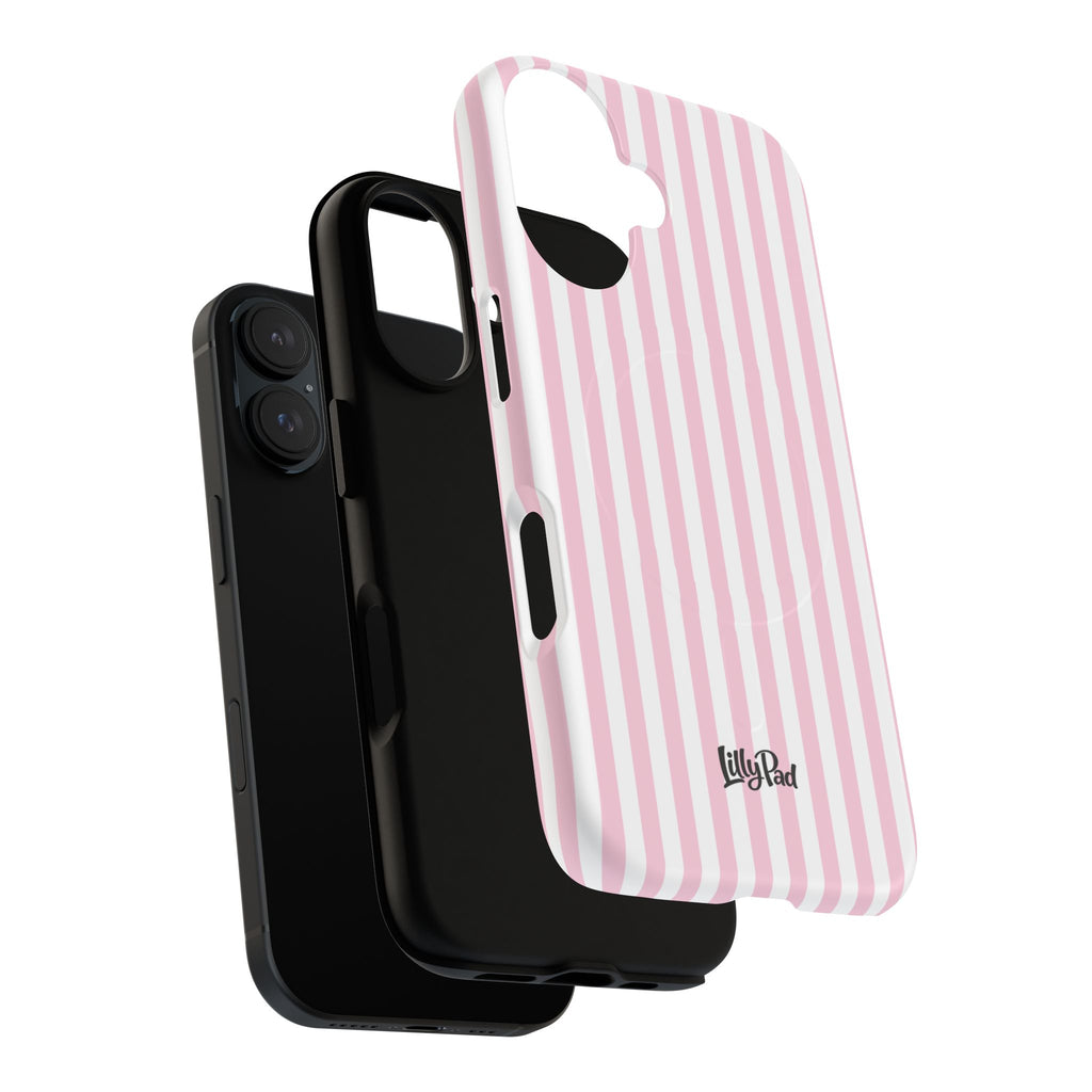 Pink Vertical Stripe phone case | Tough Magnetic Case