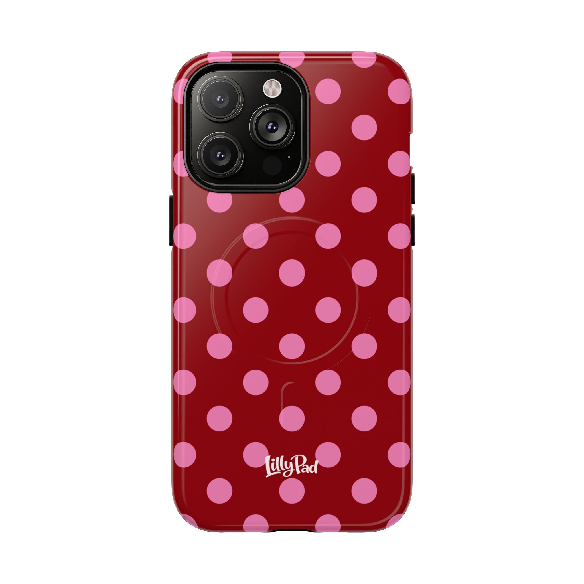 Pink Polka Dot Tough Magnetic Case | Phone Case