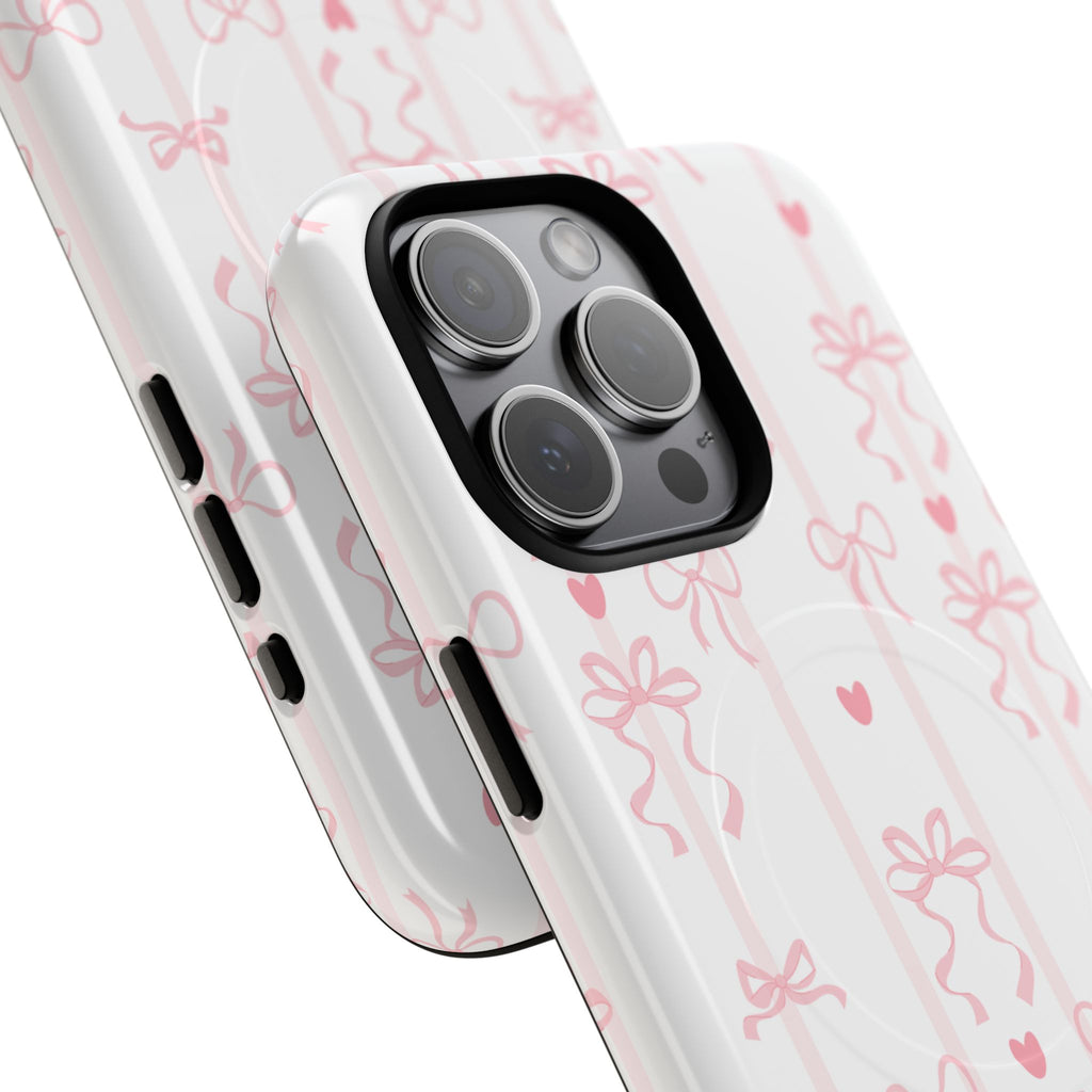 Pink Ribbon Pattern Phone Case | Tough Magnetic Case