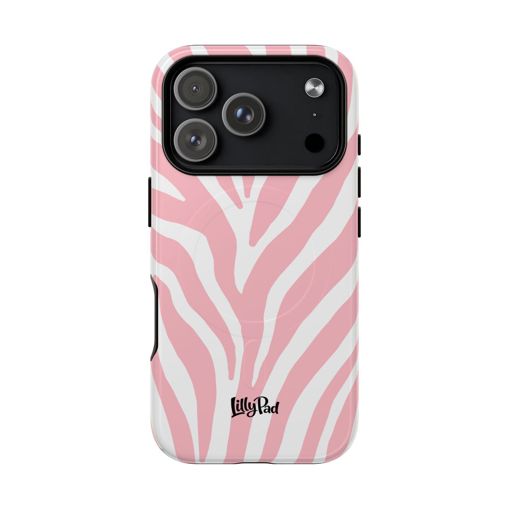Pink Zebra Print Phone Case | Magnetic Case