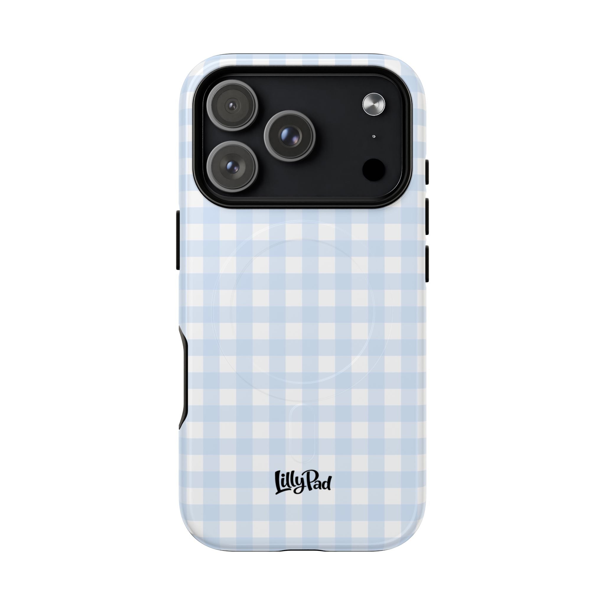 Blue Gingham Check Tough Phone Case | Plaid iPhone Cover