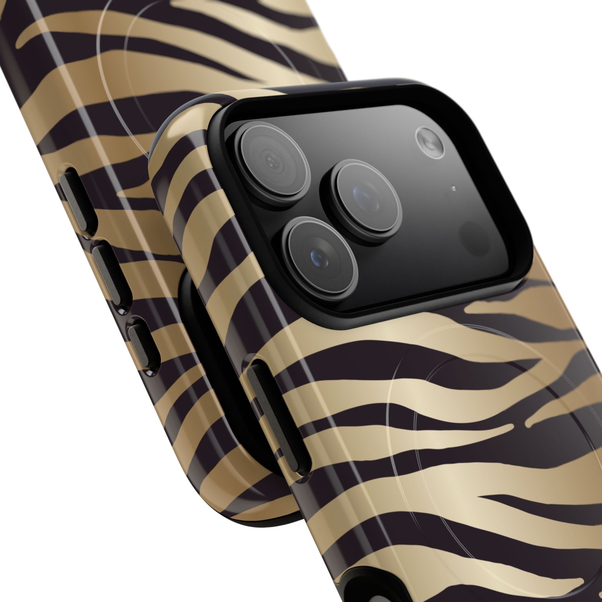 Gold Zebra Stripe Phone Case | Tough Magnetic Case
