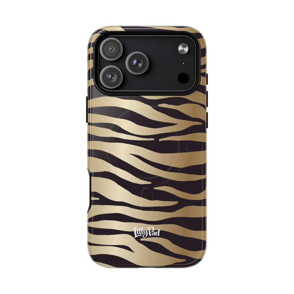 Gold Zebra Stripe Phone Case | Tough Magnetic Case