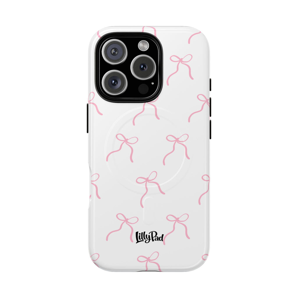 Pink Bow Pattern Phone Case | Tough Magnetic Case