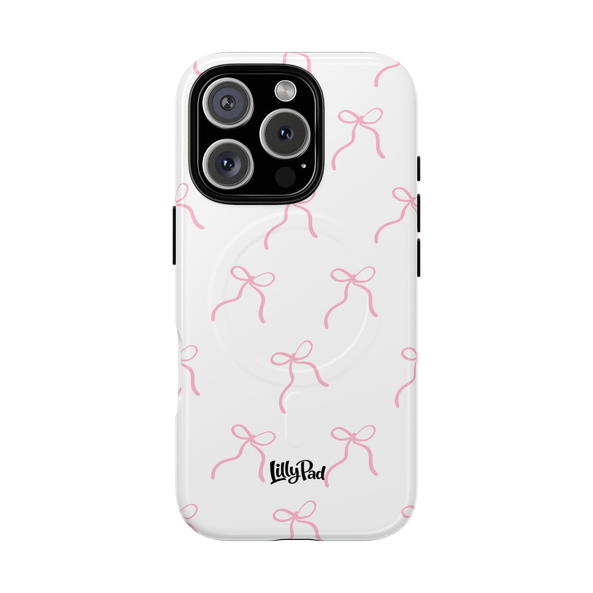 Pink Bow Pattern Phone Case | Tough Magnetic Case