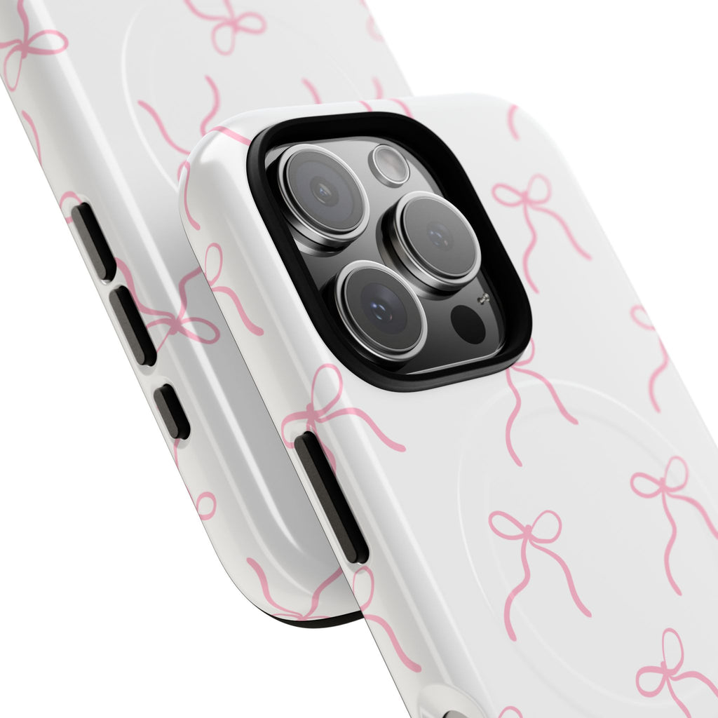 Pink Bow Pattern Phone Case | Tough Magnetic Case