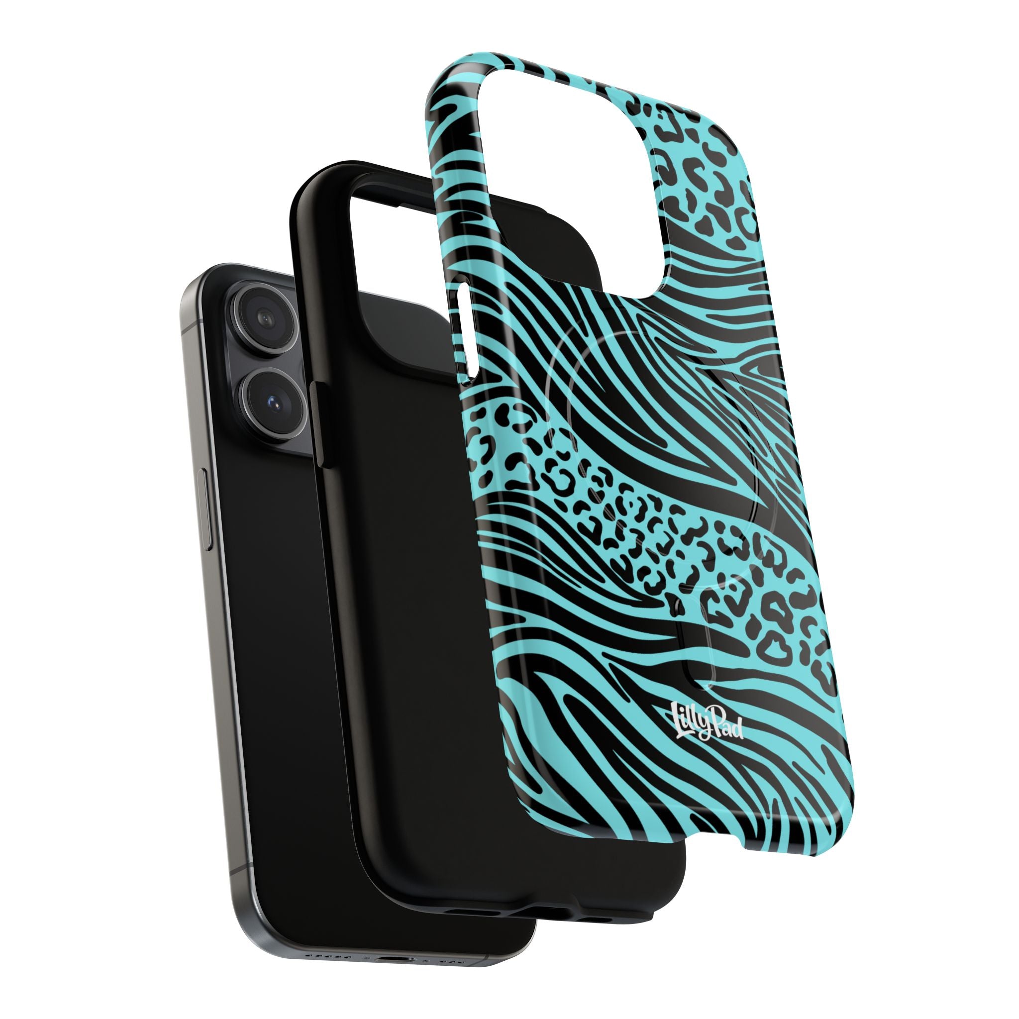 Y2K Animal Print Phone Case | Magnetic Tough Case, Zebra Leopard Blend