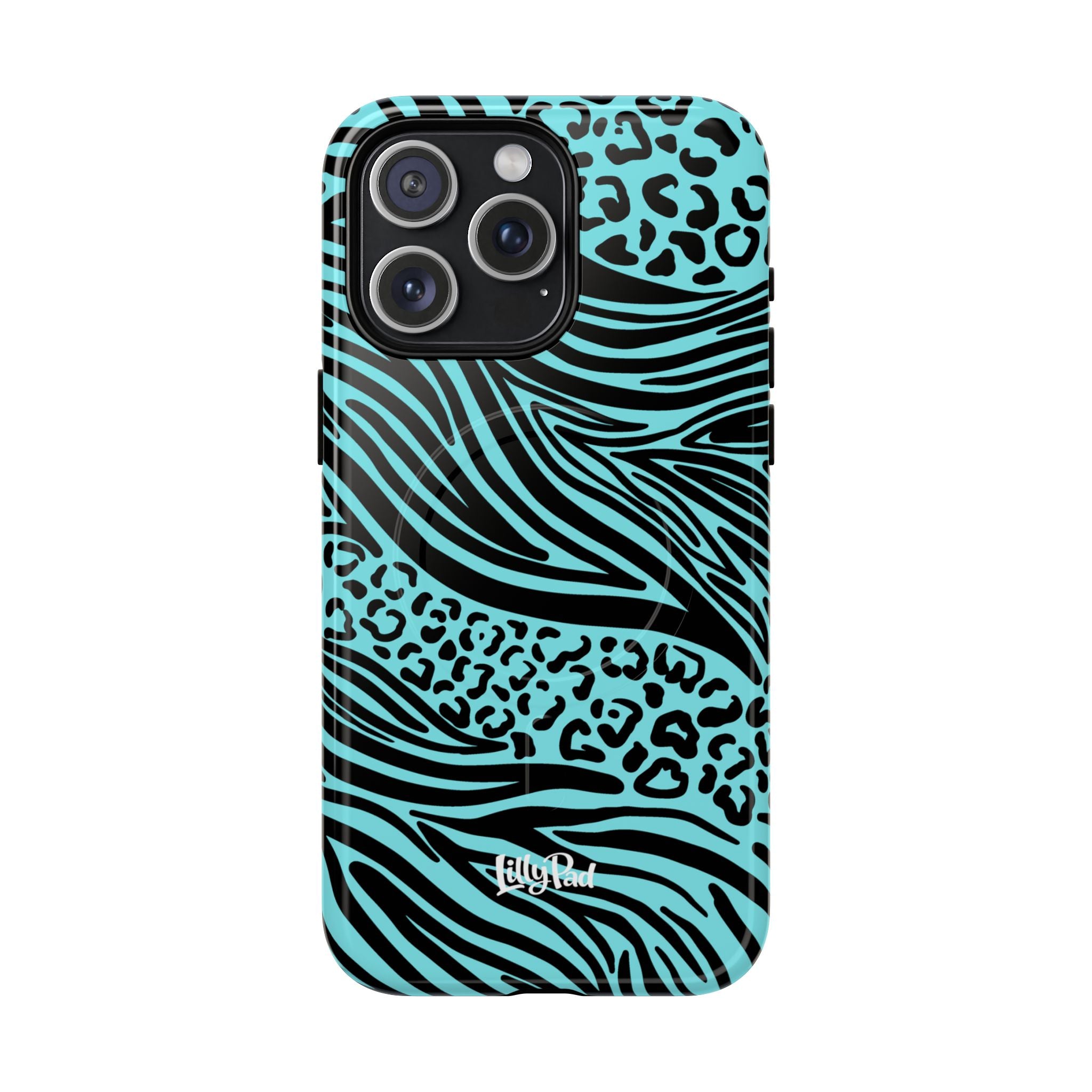Y2K Animal Print Phone Case | Magnetic Tough Case, Zebra Leopard Blend