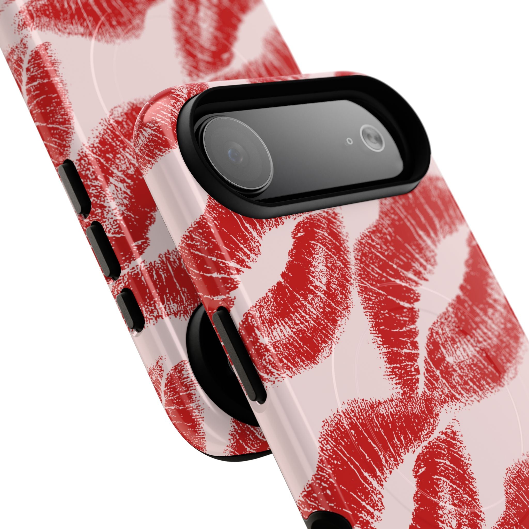 Red Lipstick Kiss Pattern Phone Case | Tough Magnetic Case