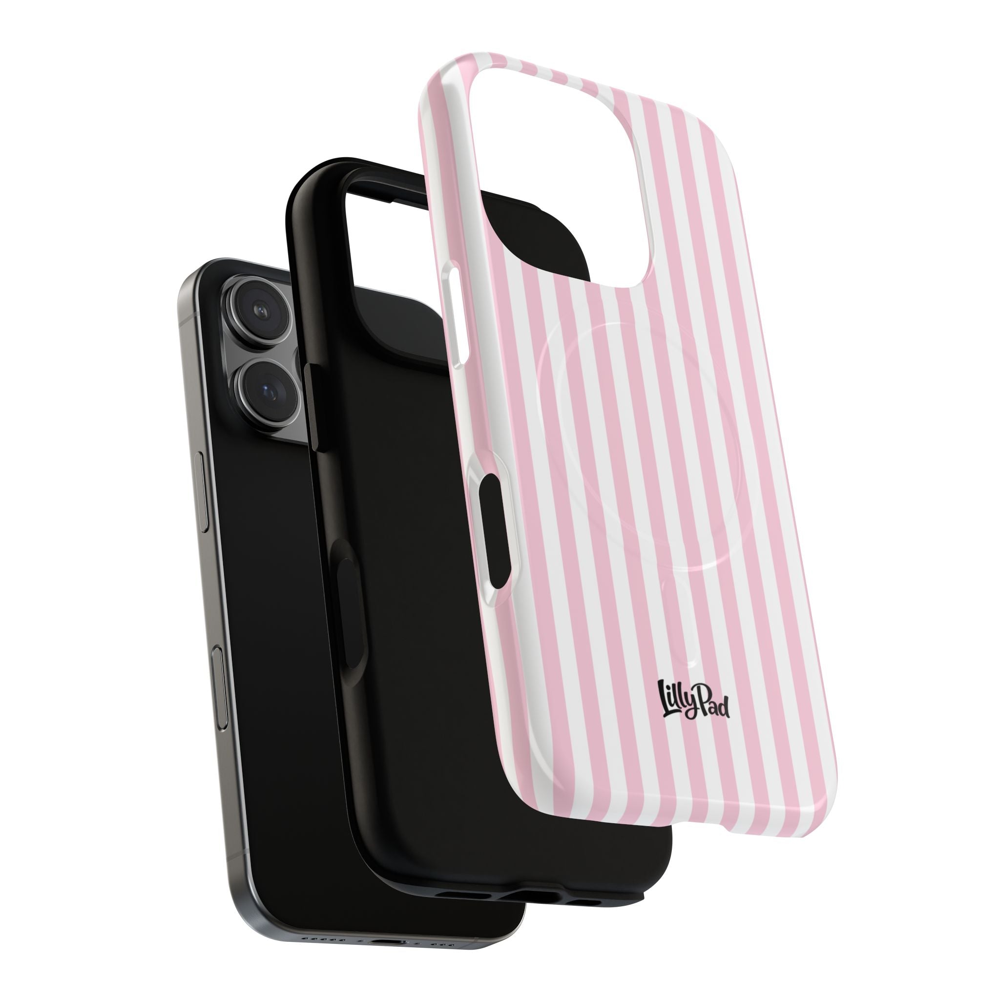 Pink Vertical Stripe phone case | Tough Magnetic Case