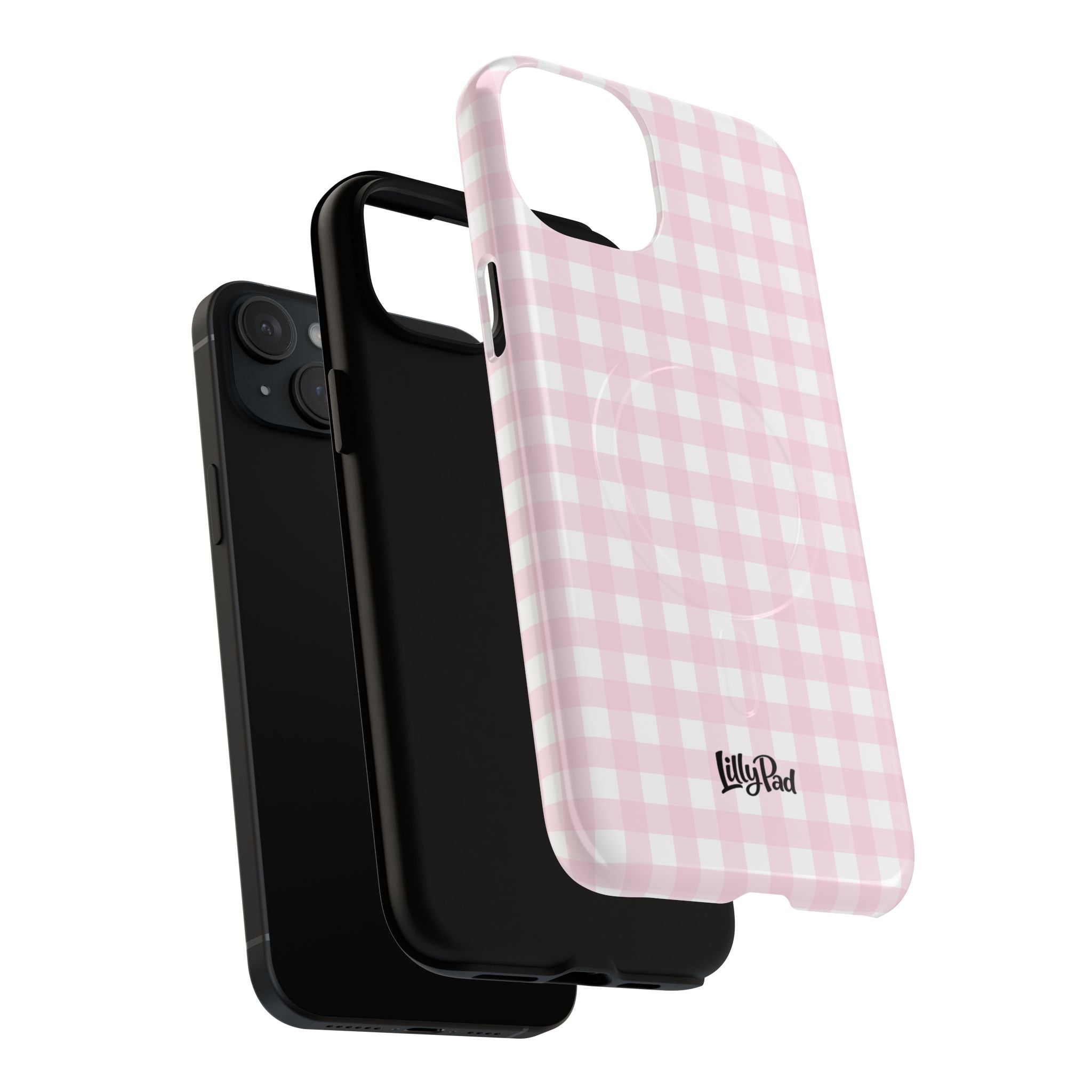Pink Gingham Plaid Phone Case | Tough Magnetic Case