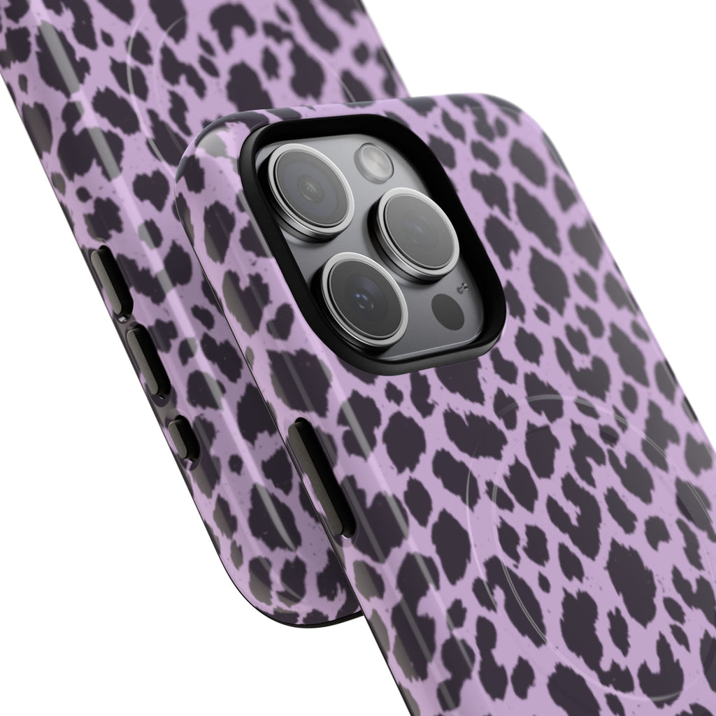 Purple Leopard Print Phone Case | Tough Magnetic Case