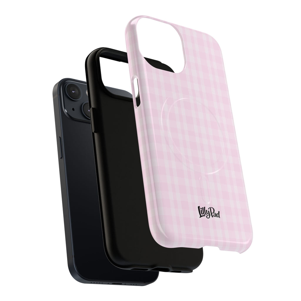 Pink Gingham Phone Case | Tough Magnetic Case