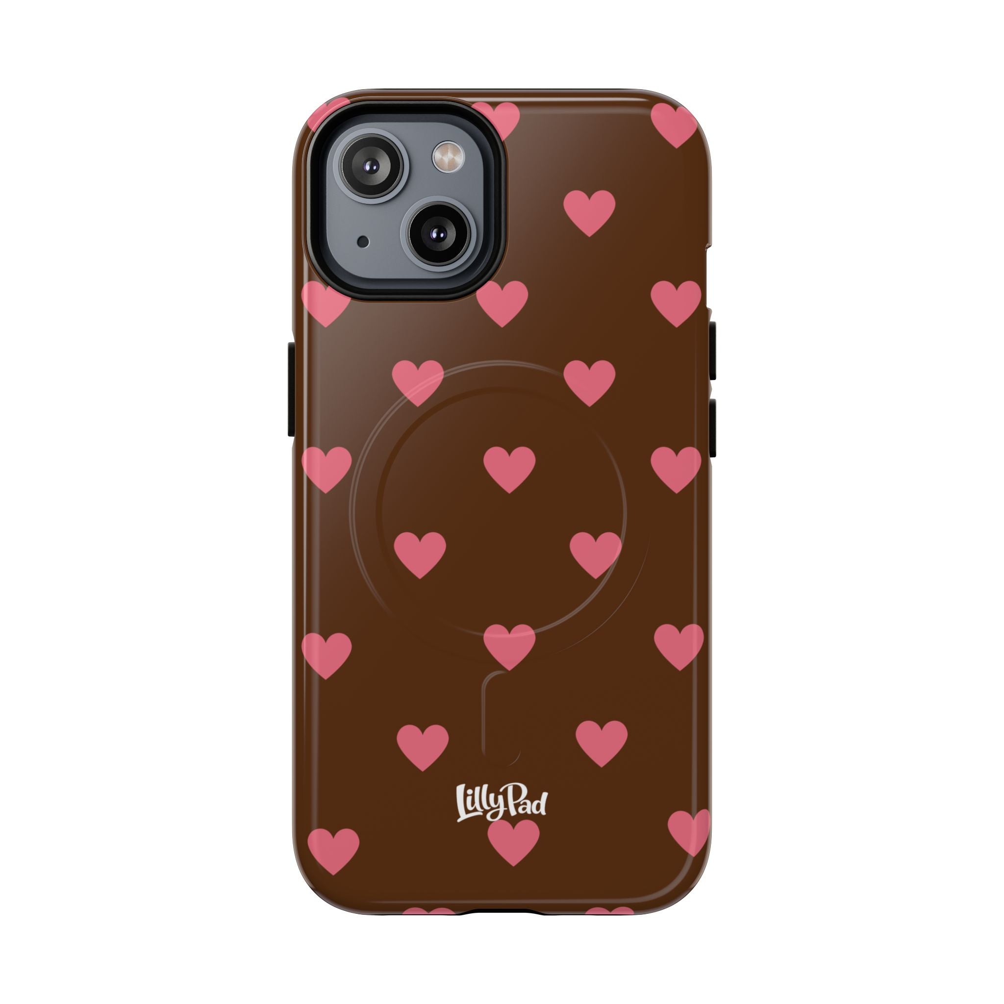 Pink Heart Pattern Phone Case | Magnetic Tough Case