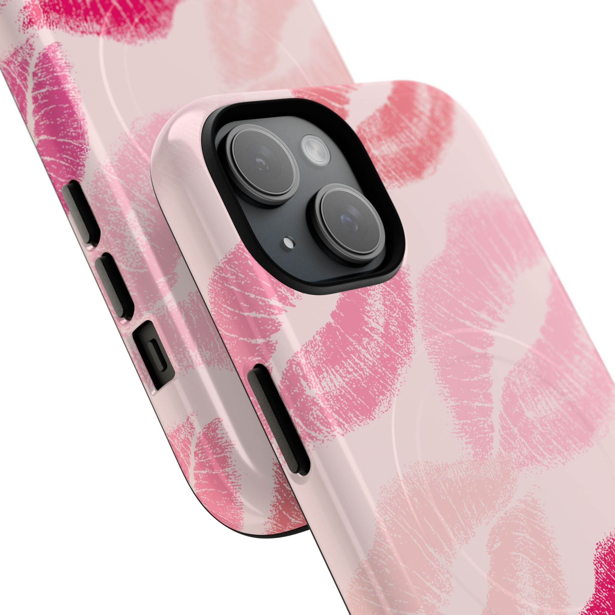 Pink Kiss Lip Print Phone Case | Tough Magnetic Case