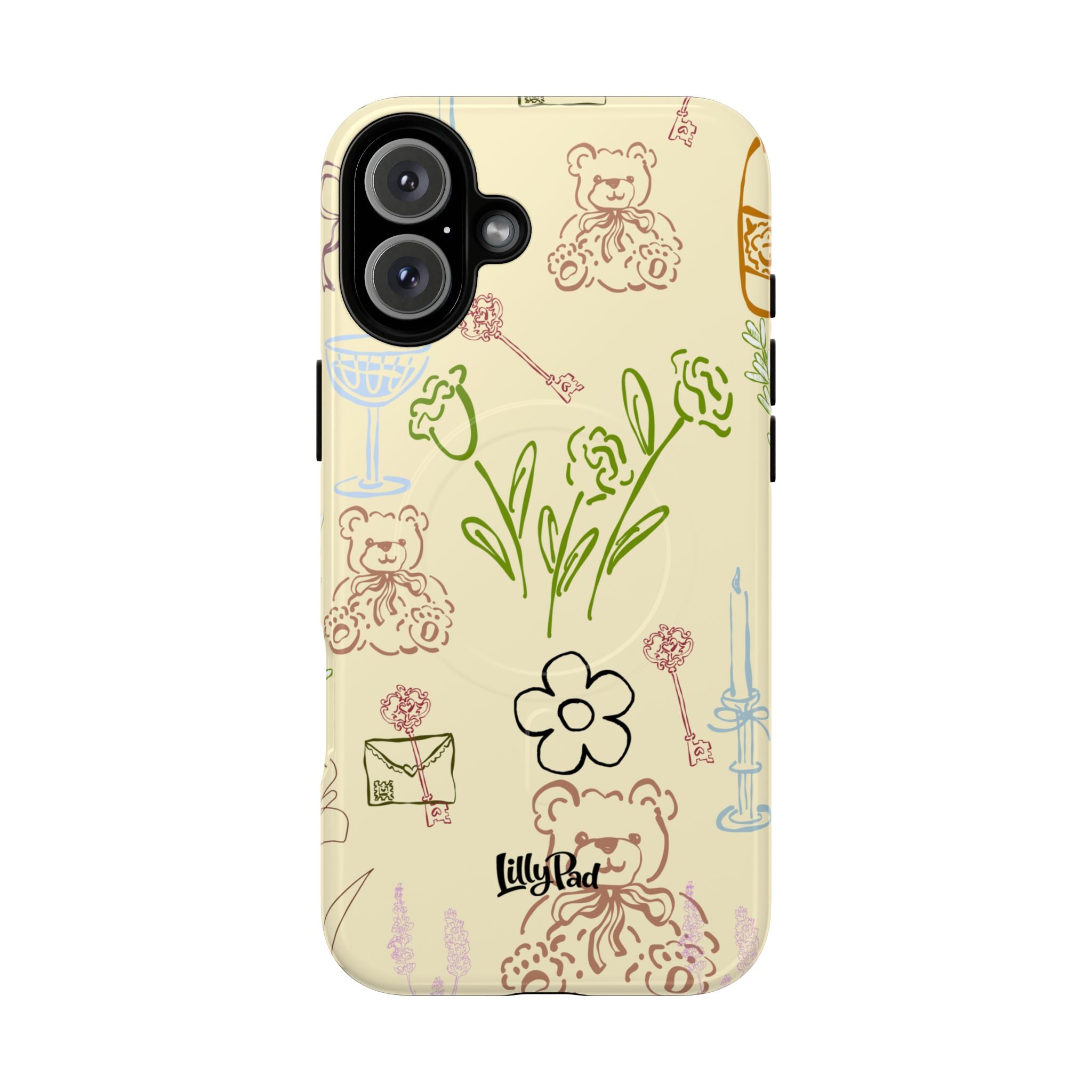 Flower Doodle Pattern Phone Case | Tough Magnetic Case