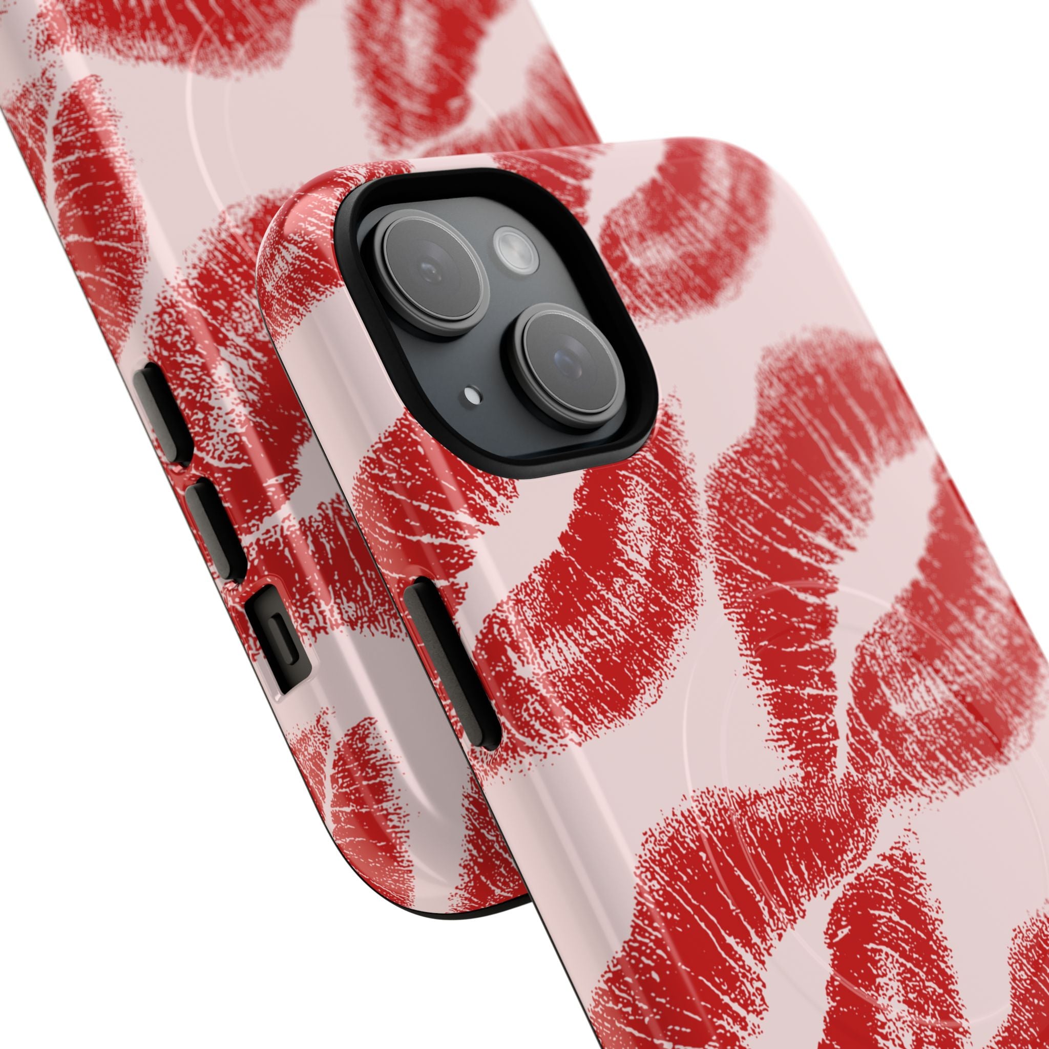 Red Lipstick Kiss Pattern Phone Case | Tough Magnetic Case