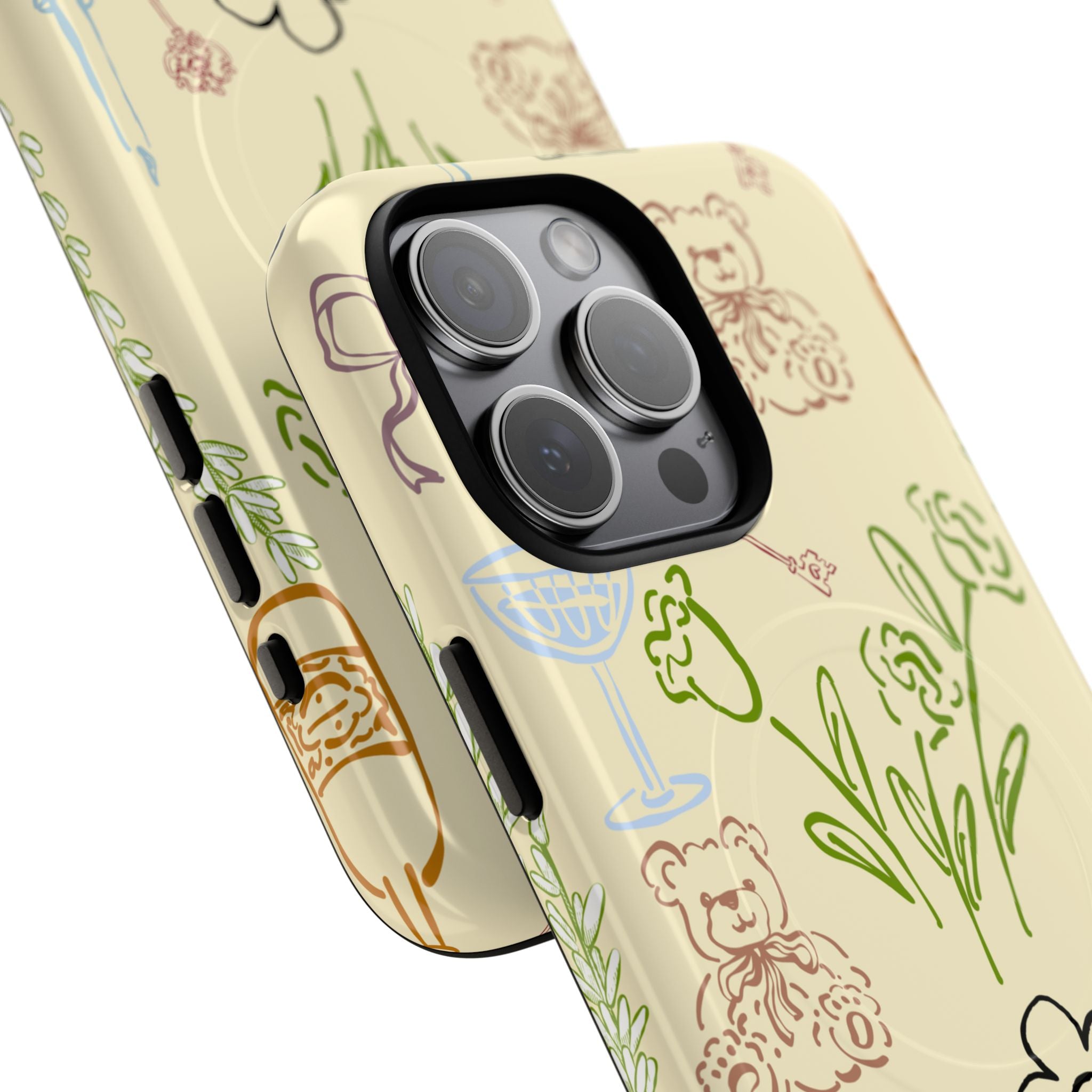 Flower Doodle Pattern Phone Case | Tough Magnetic Case