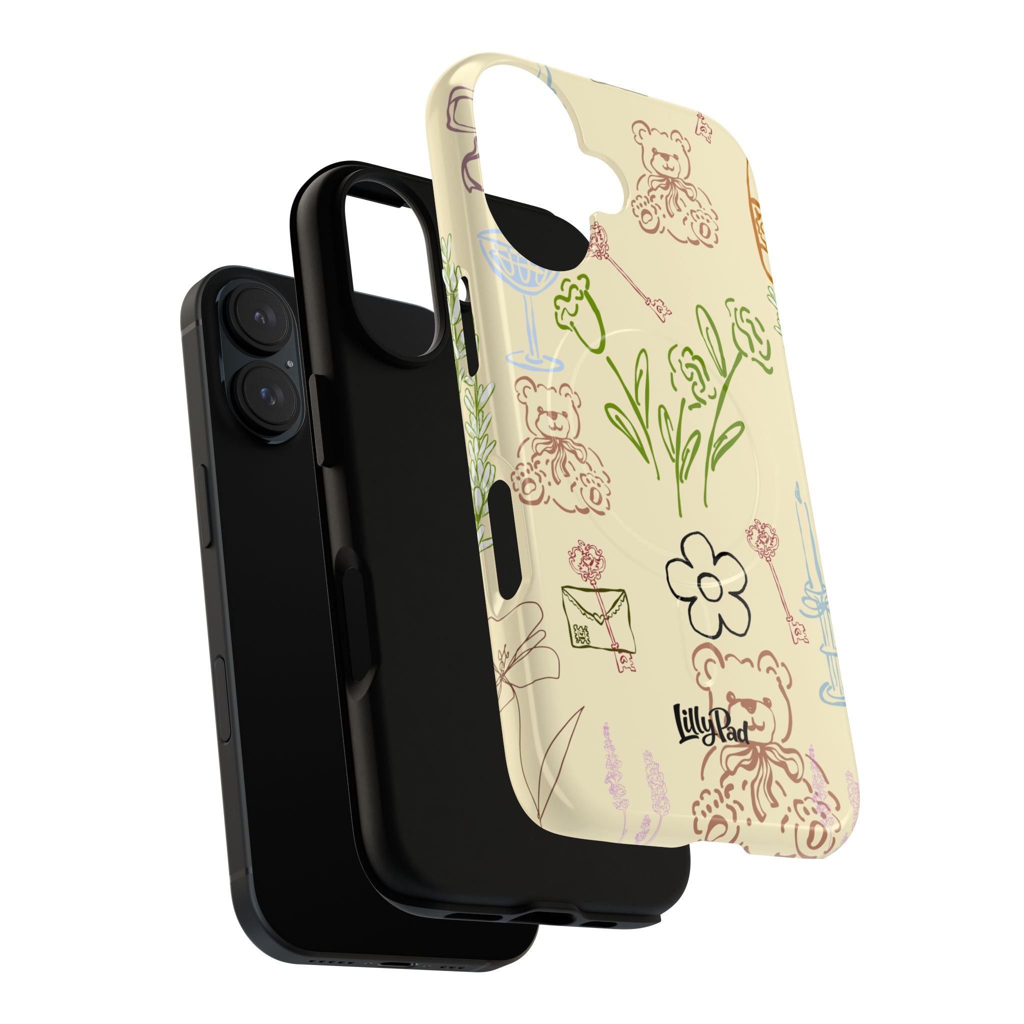 Flower Doodle Pattern Phone Case | Tough Magnetic Case