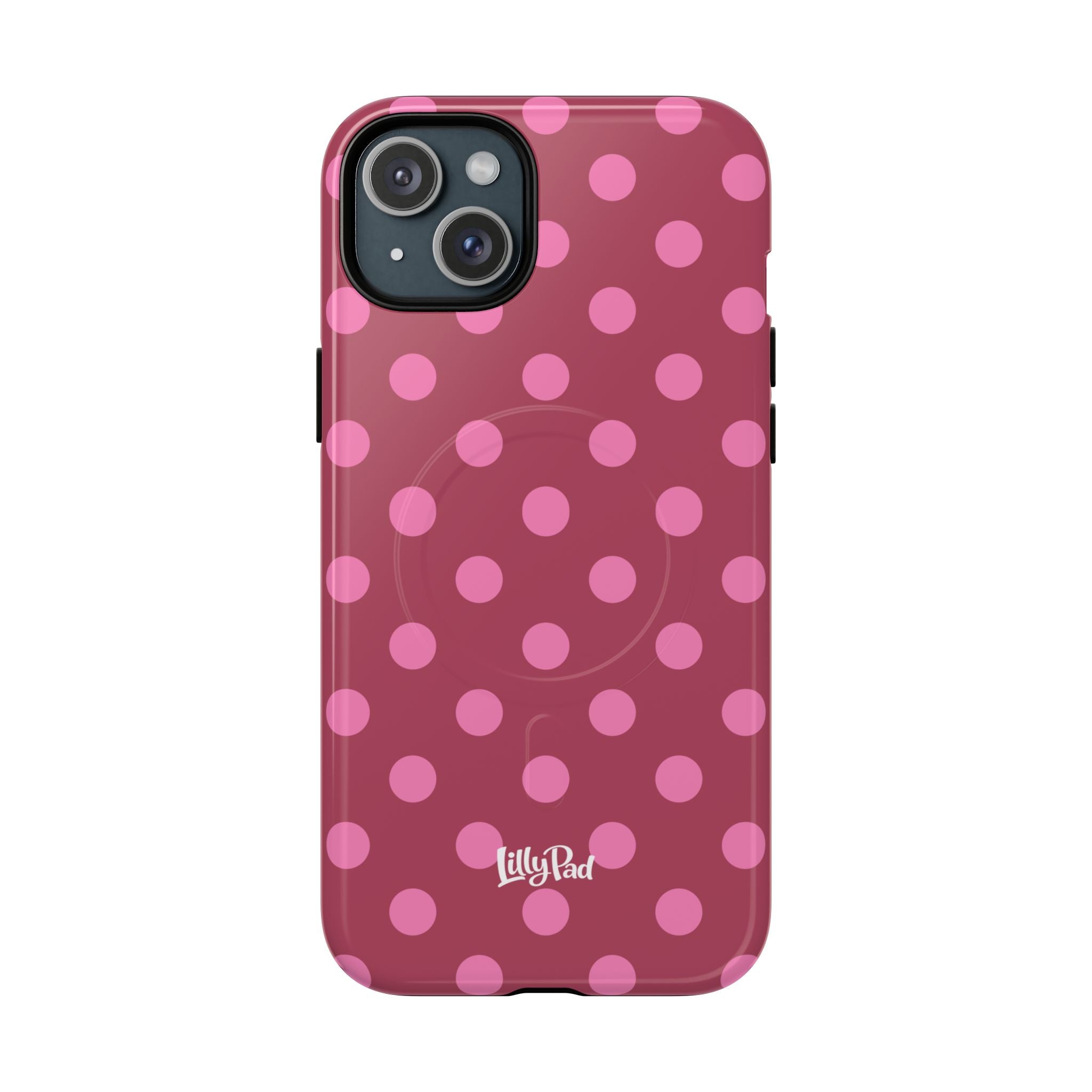 Pink Polka Dot Magnetic Phone Case | Tough Case