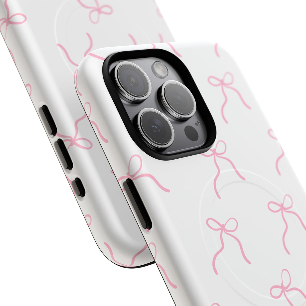 Pink Bow Pattern Phone Case | Tough Magnetic Case