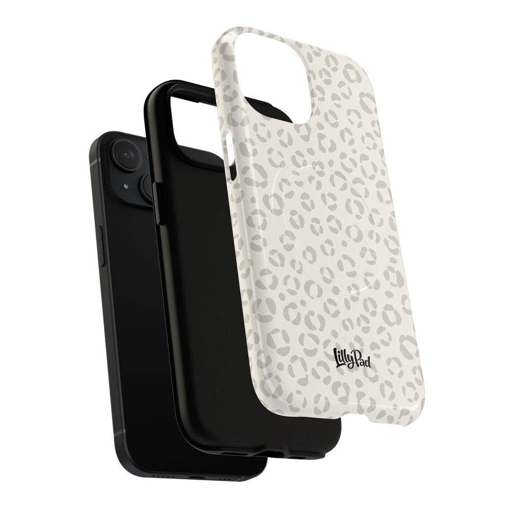 Neutral Leopard Print Tough Magnetic Case | Phone Case, Animal Pattern