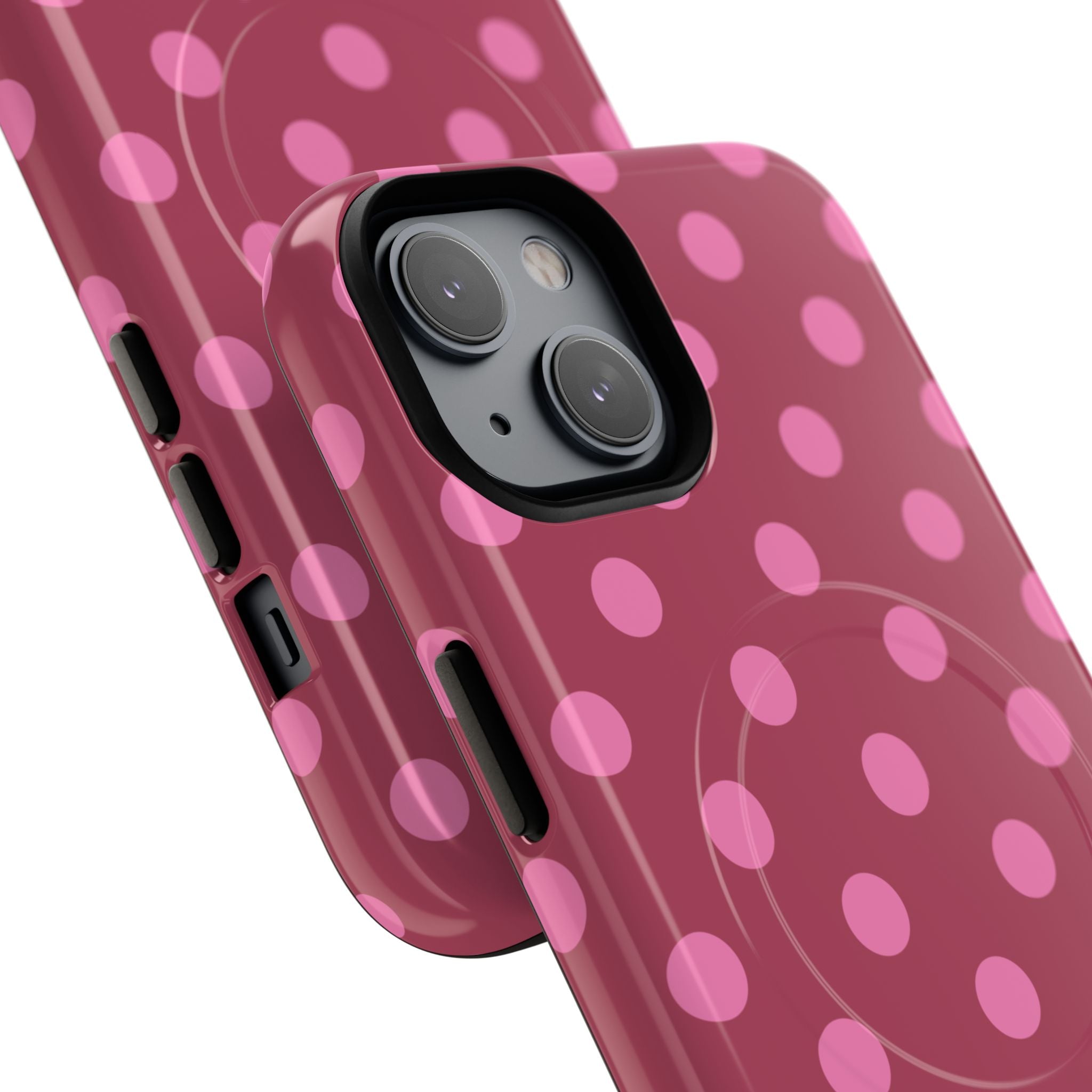 Pink Polka Dot Magnetic Phone Case | Tough Case