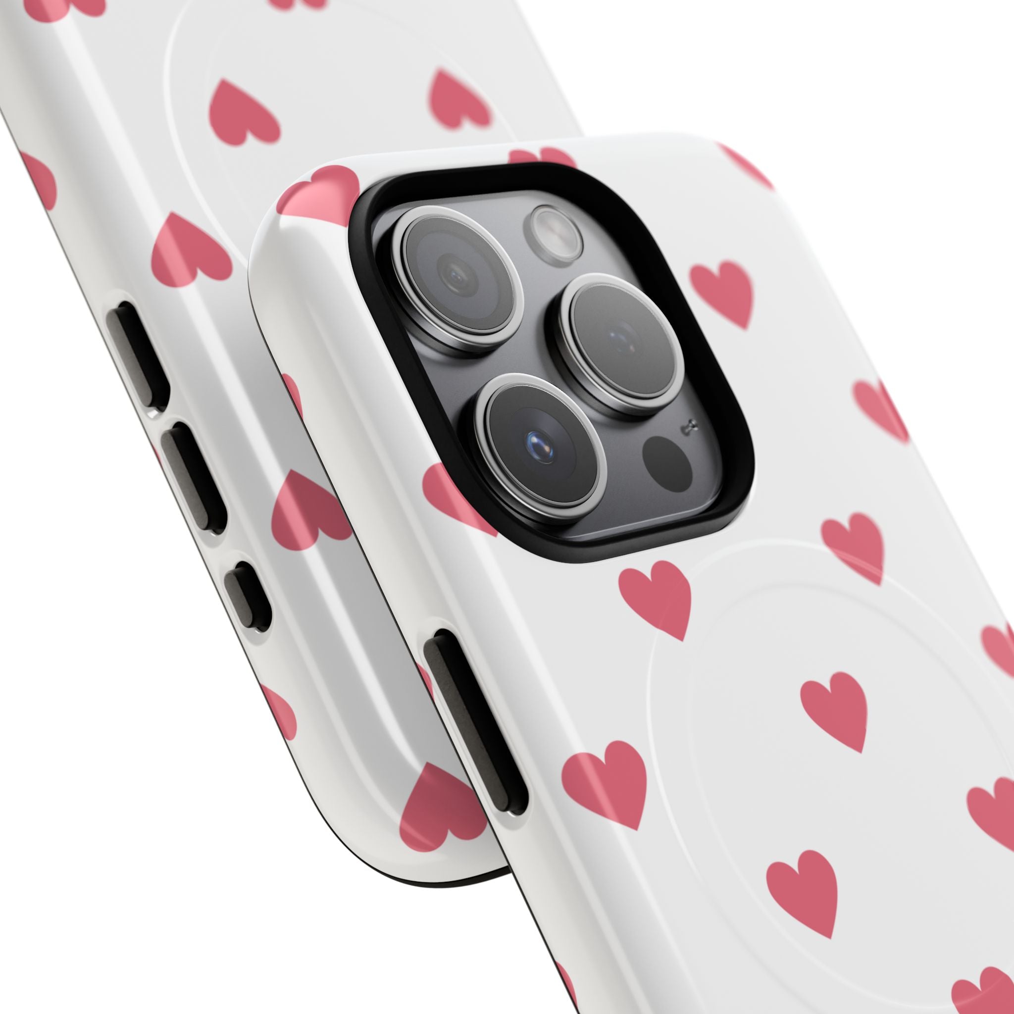 Pink Heart Pattern Phone Case | Magnetic Tough Case
